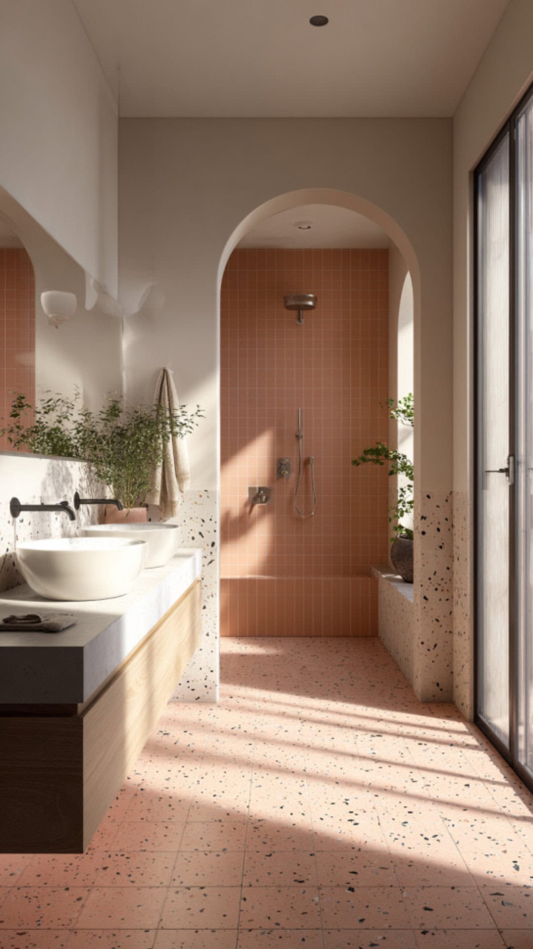 Terracotta Terrazzo Bathroom