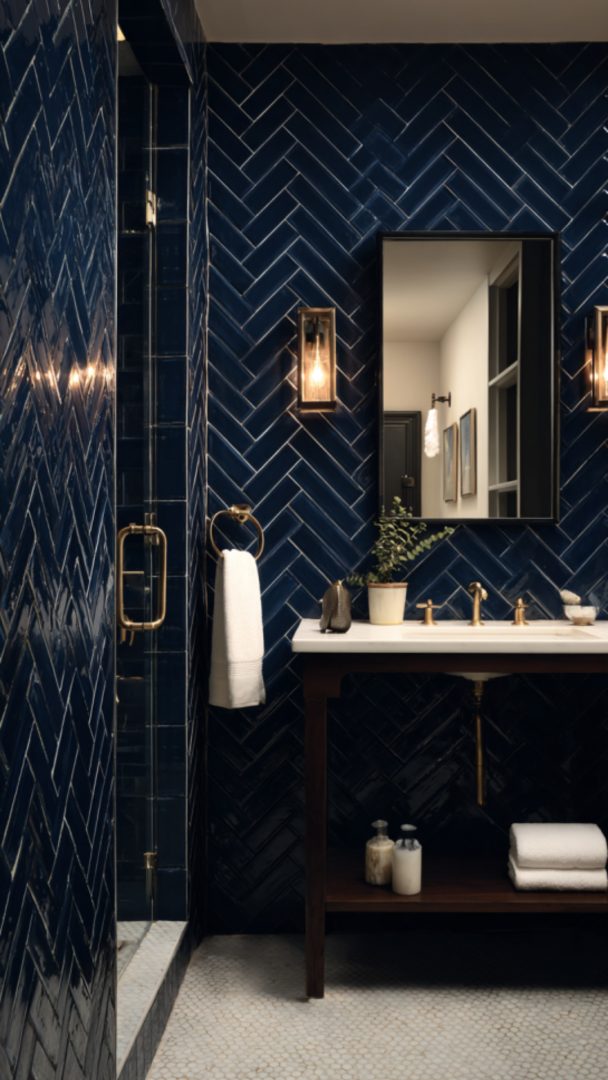12 Herringbone Tile Bathroom Ideas for Stunning Designs - Glamorous Place