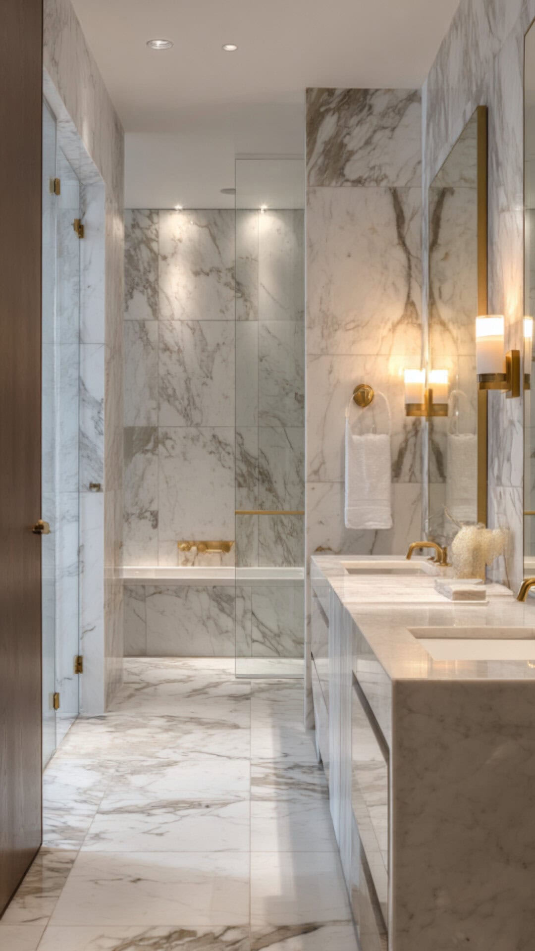 Calacatta Gold Marble Bathroom