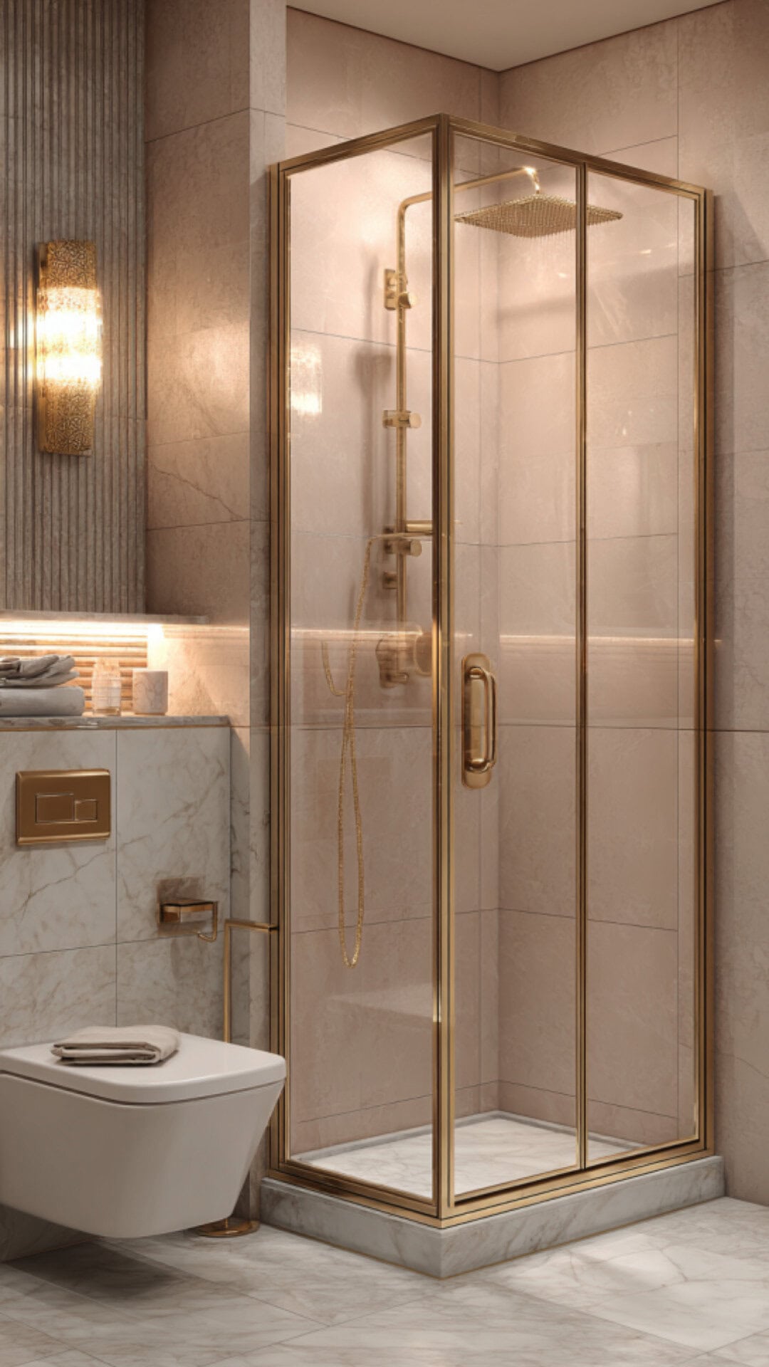 Beige and Gold Bathroom