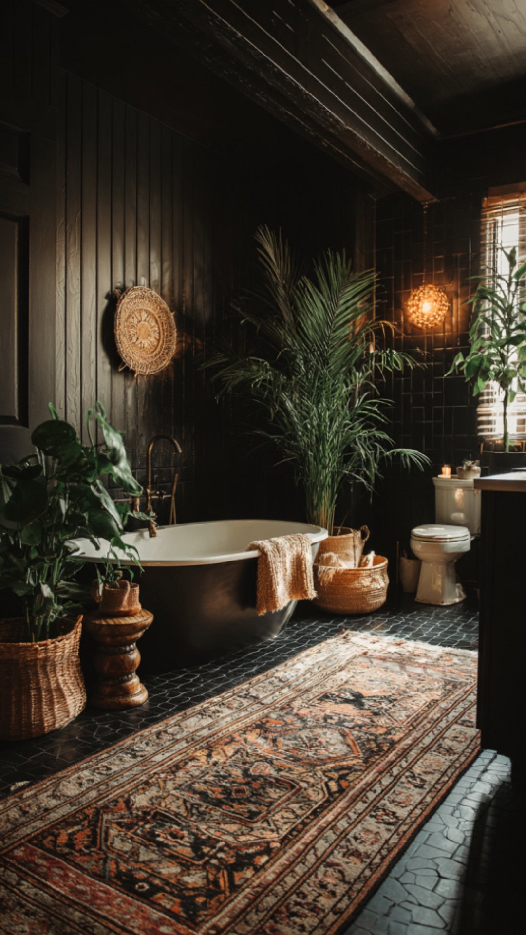 12. Boho Gothic Bathroom