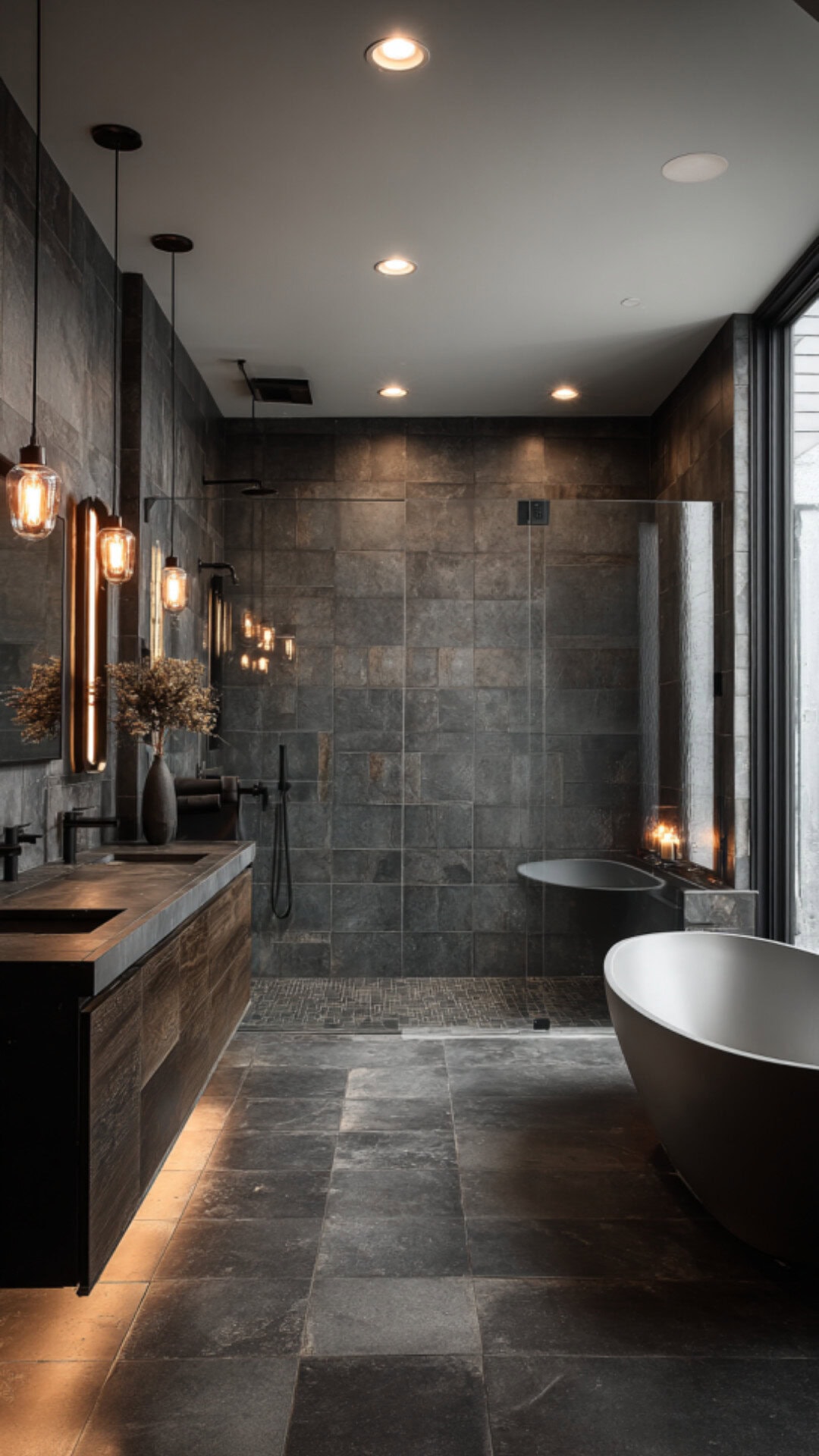 12. Orange Tiled Bathroom with Vibrant Style