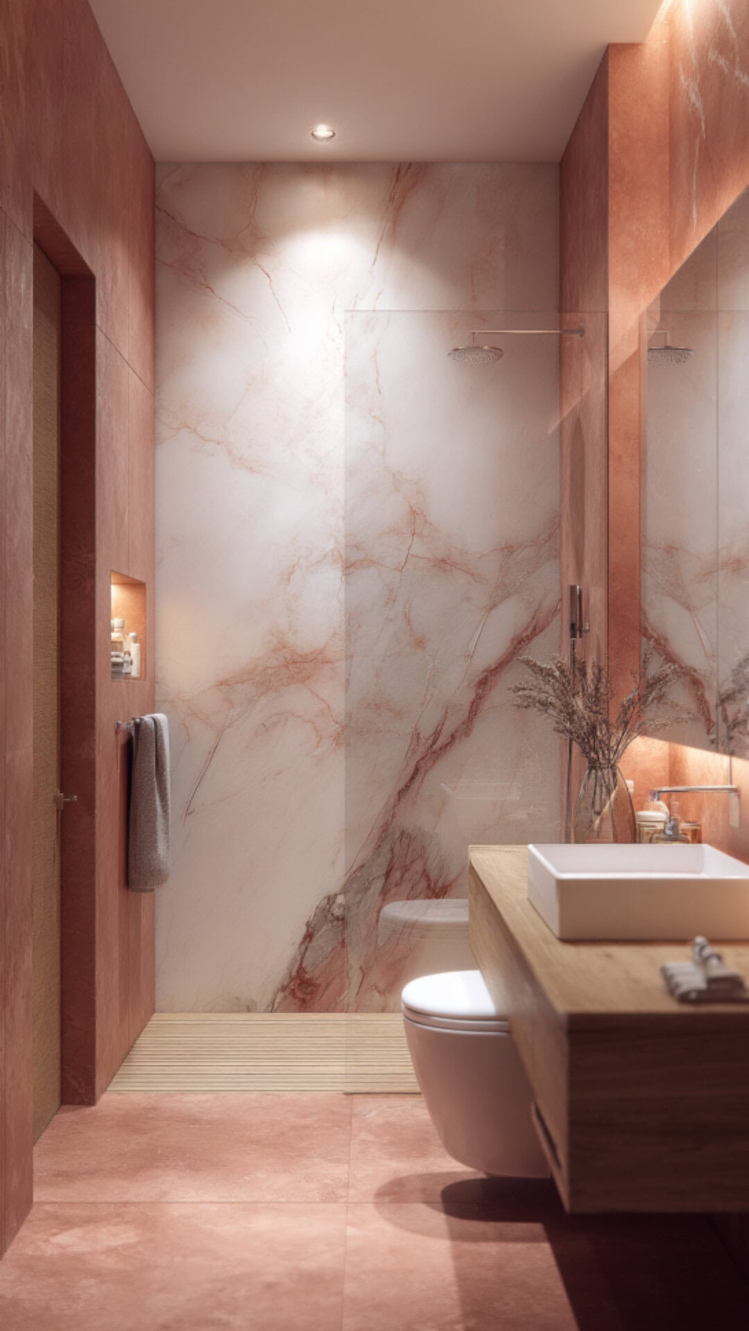 Terracotta Marble Bathroom