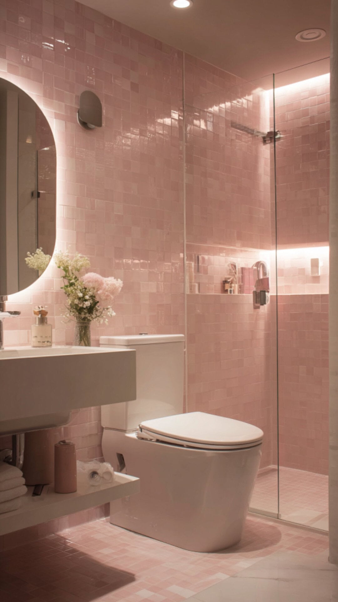 Modern Pink Bathroom