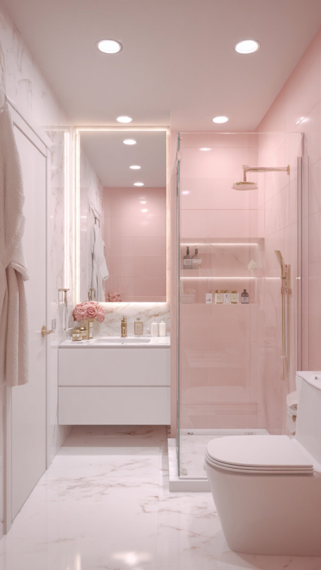 Girly Modern Bathroom