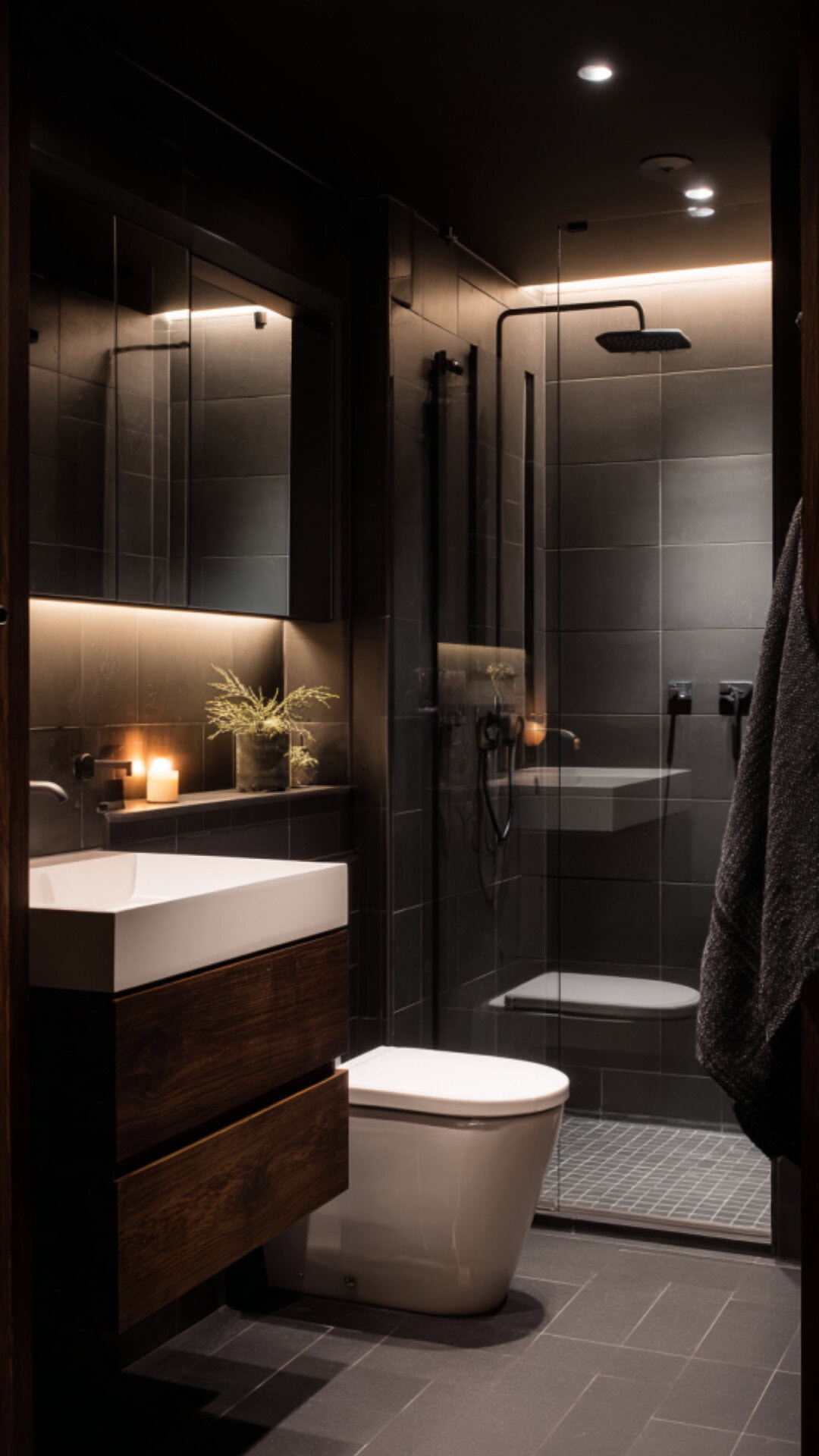 Moody Masculine Bathroom