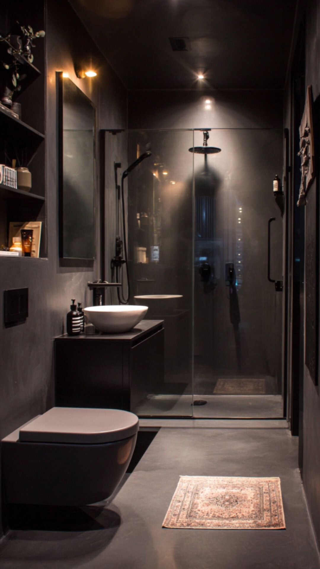 2. Modern Gothic Bathroom
