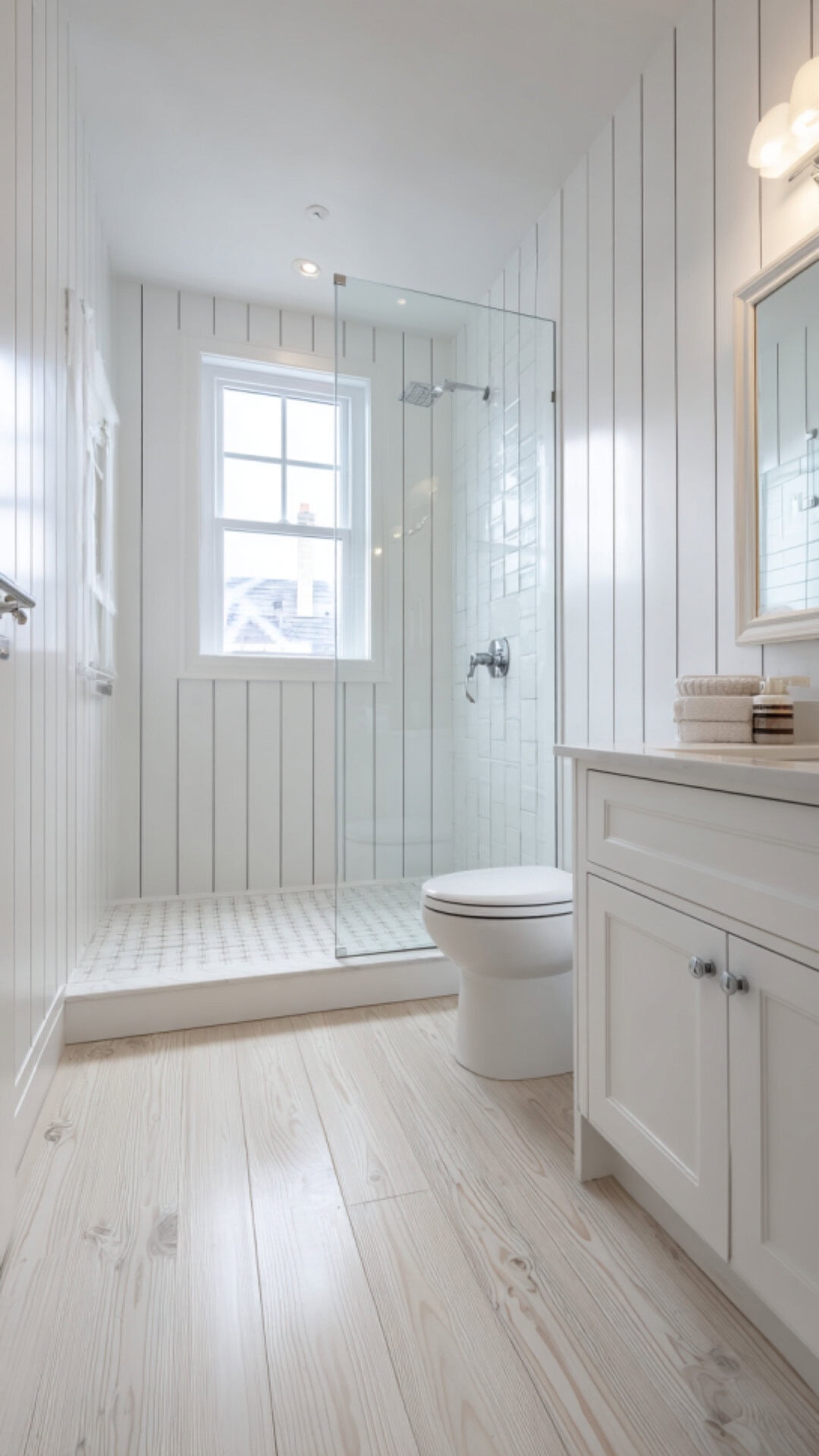 2. White Shiplap Bathroom