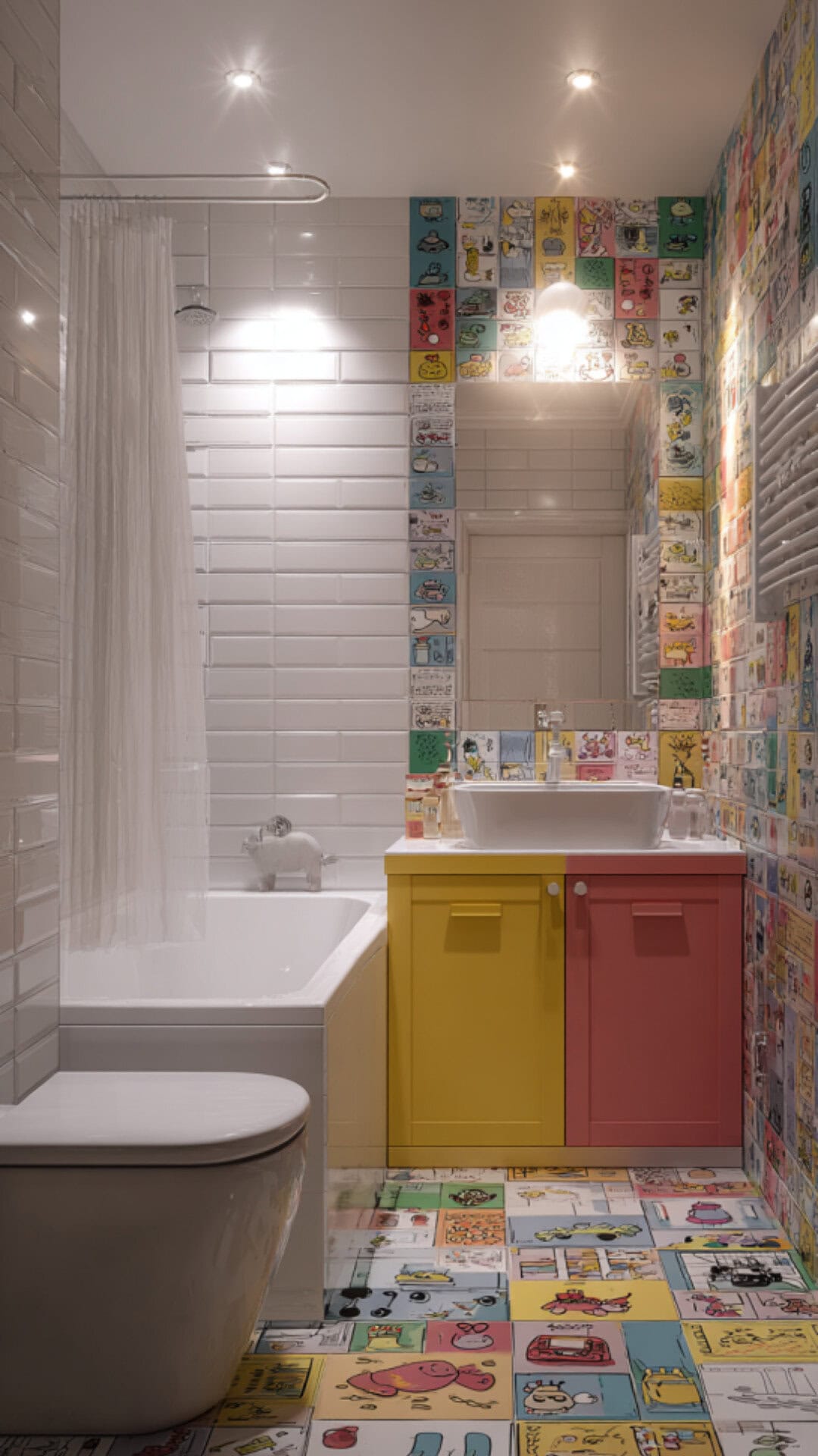 2. Kids’ Colorful Bathroom for Playful Fun