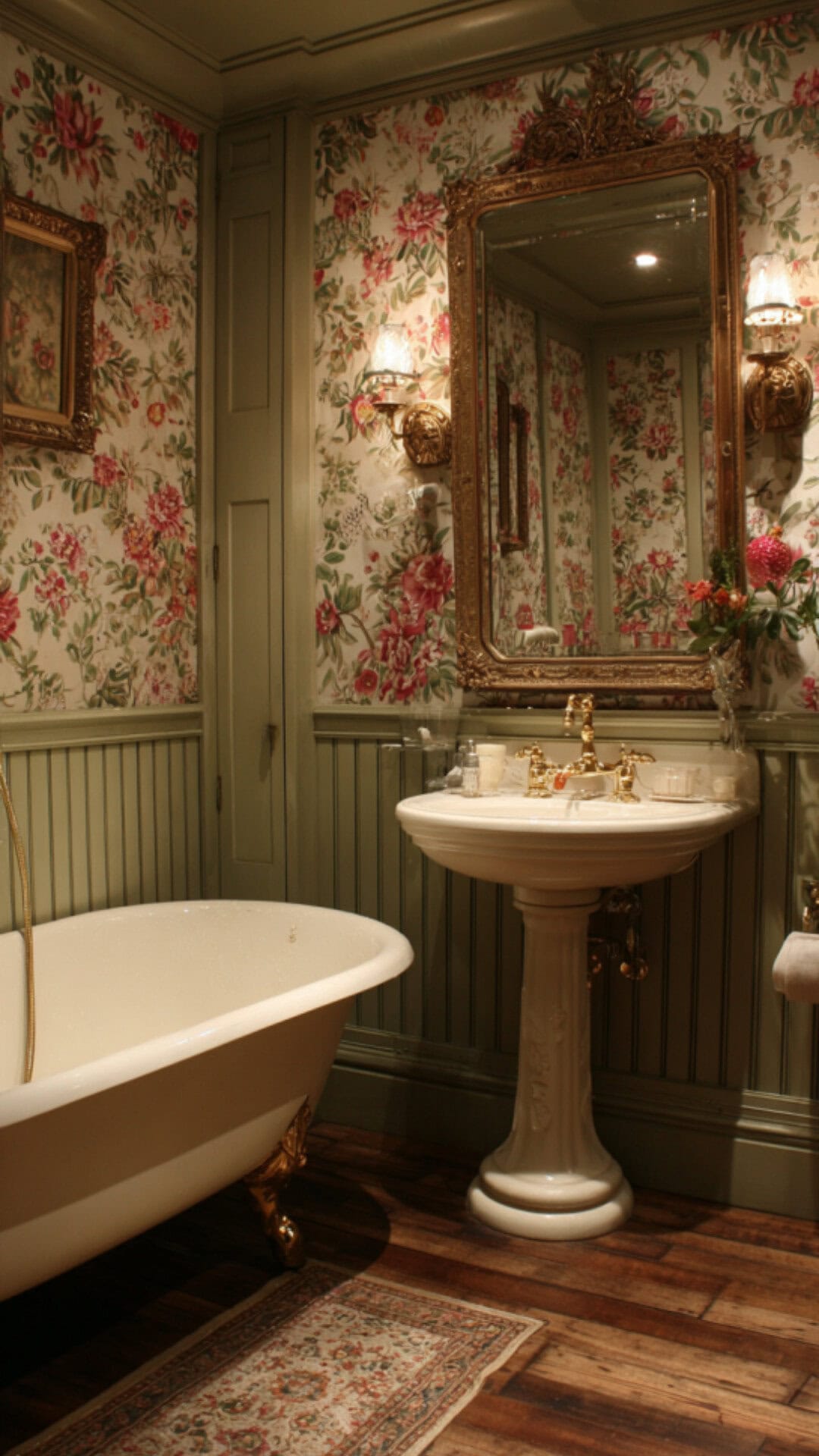2. English Country Bathroom with Classic Comfort