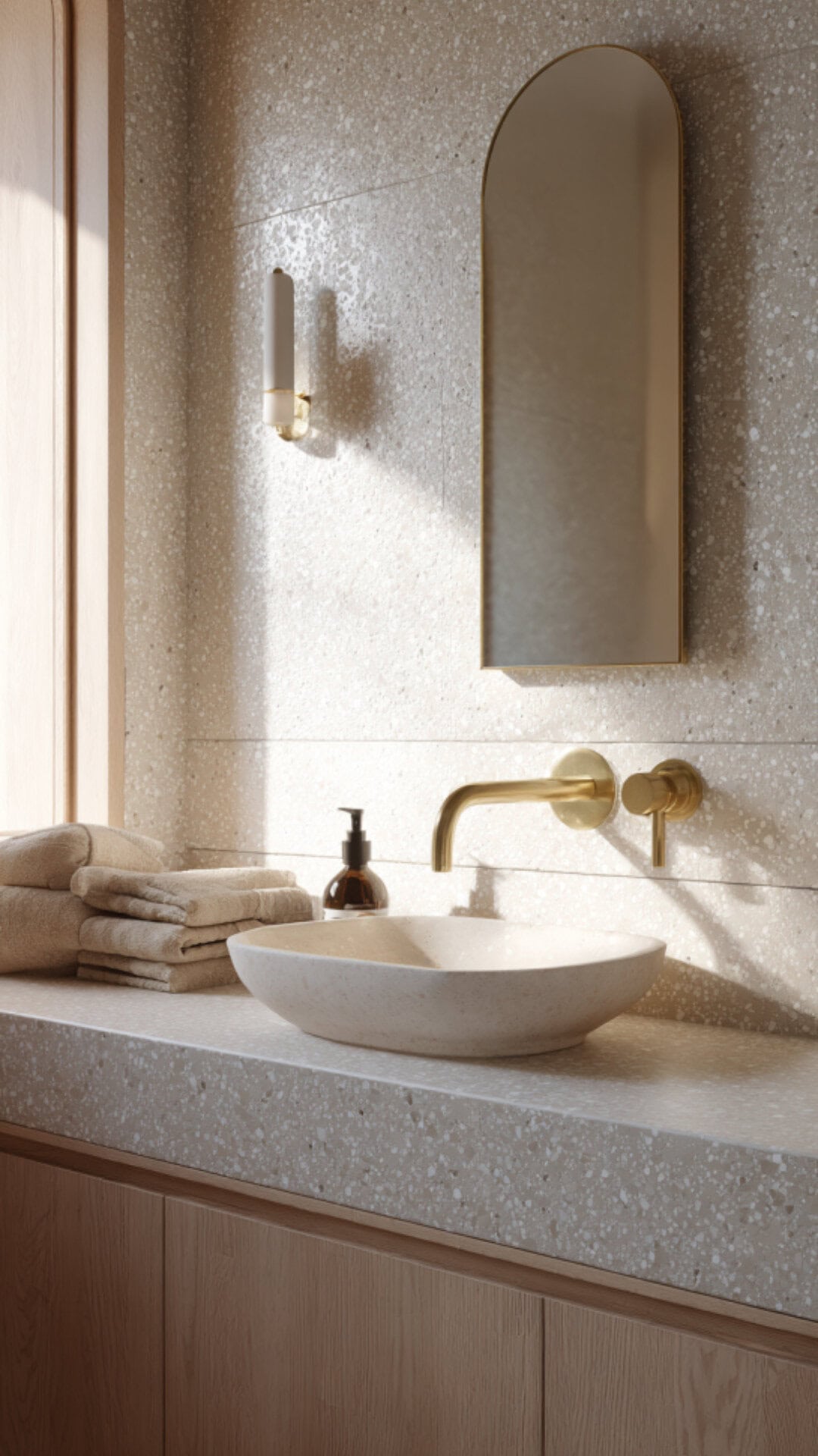 White Terrazzo Bathroom