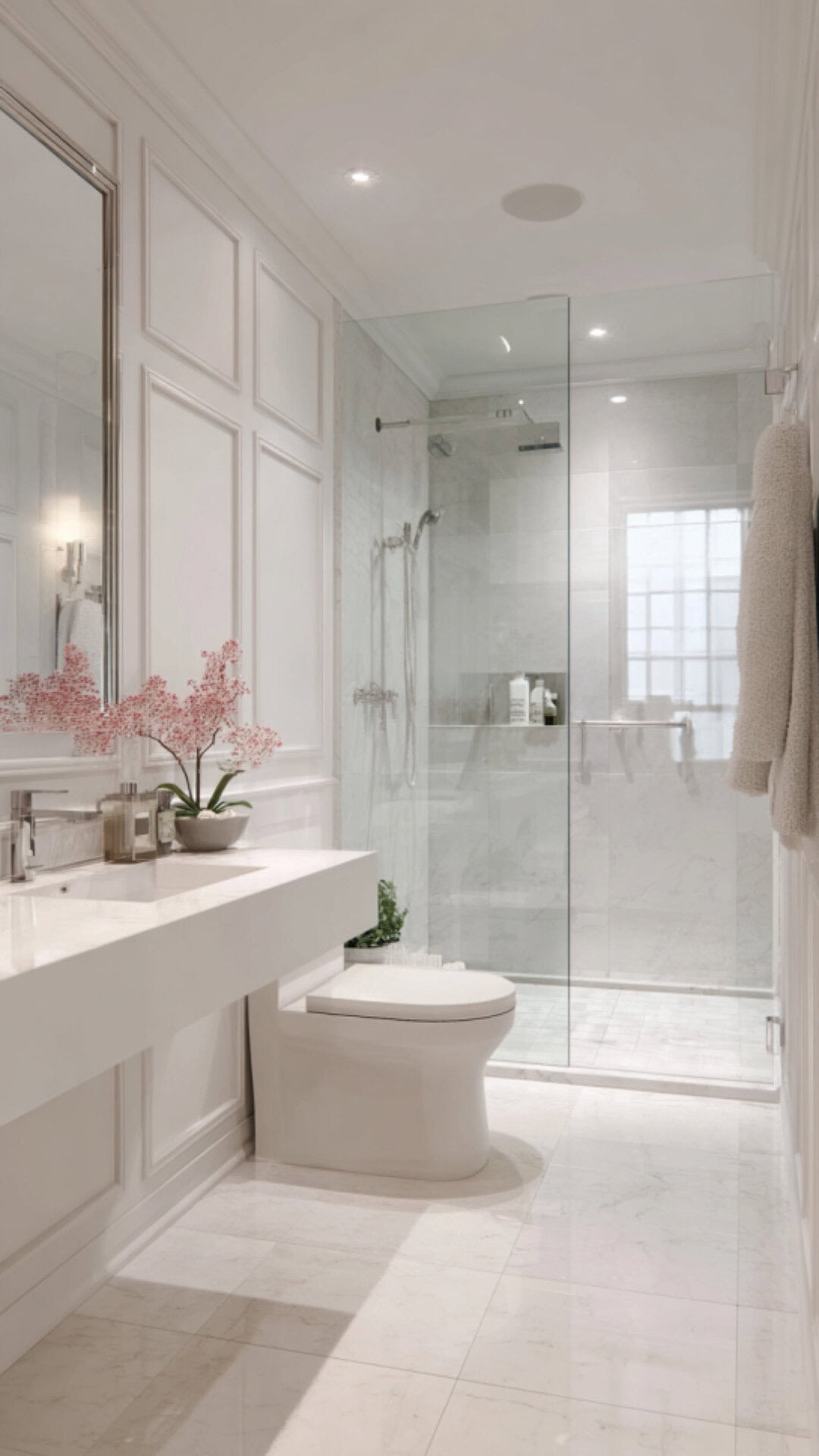3. Modern Wainscoting Bathroom with Clean Lines