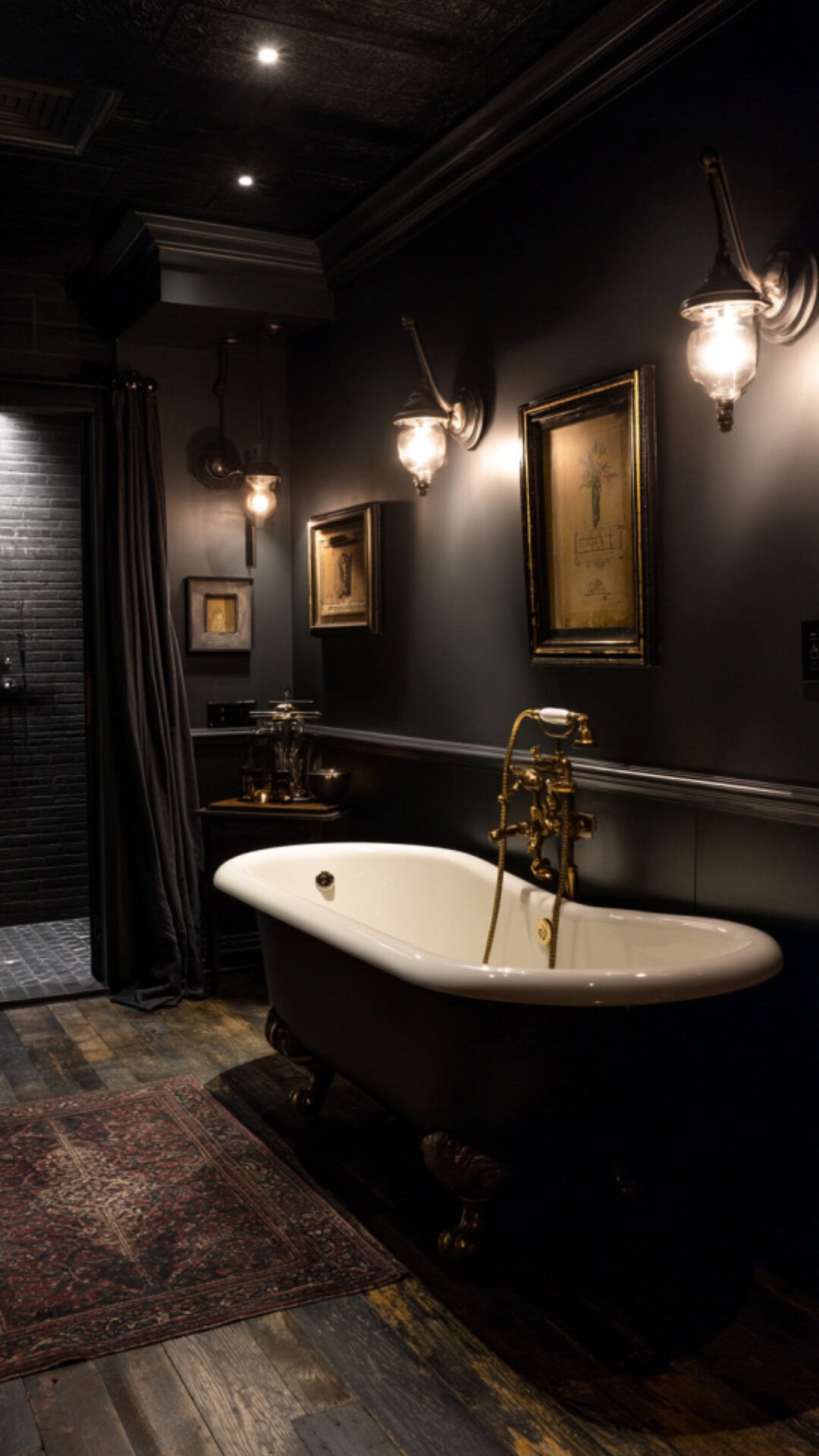 3. Dark Victorian Bathroom