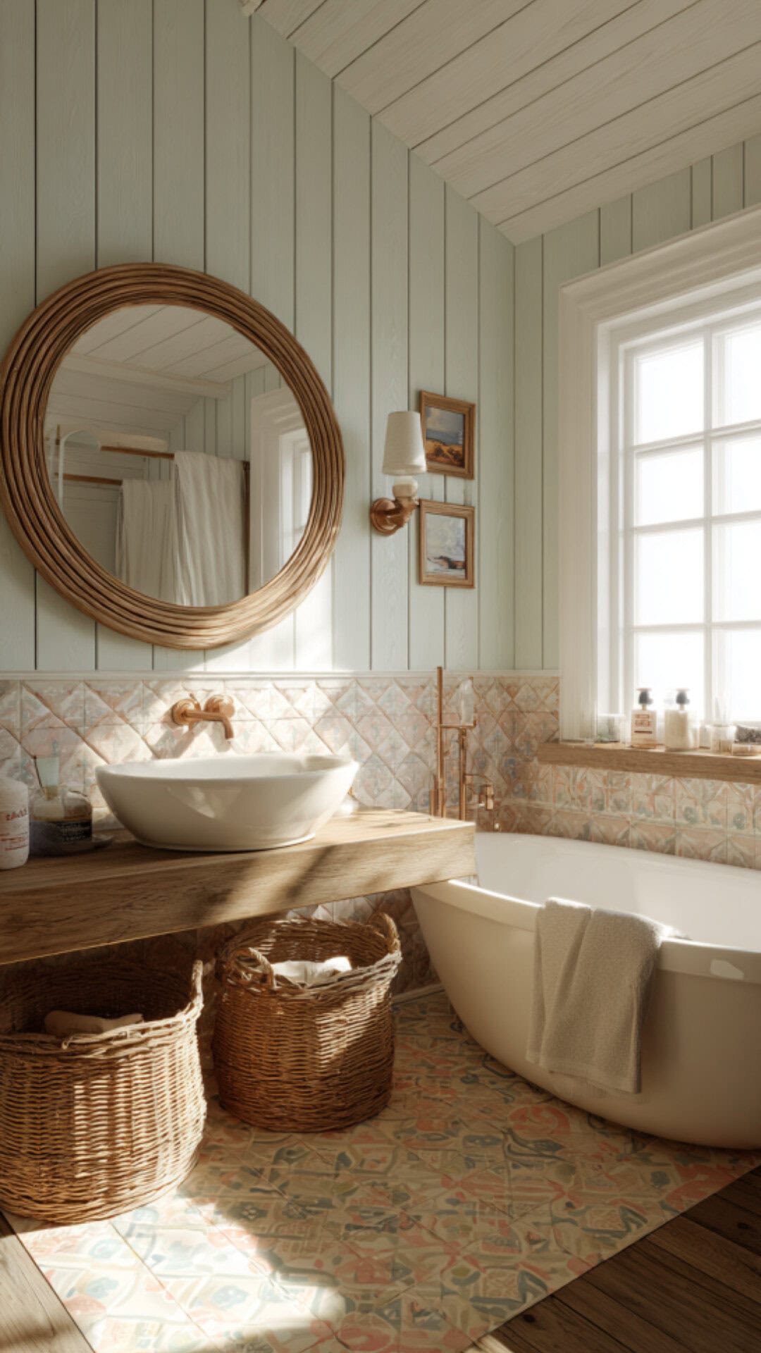 3. Cottage Country Bathroom with Storybook Charm