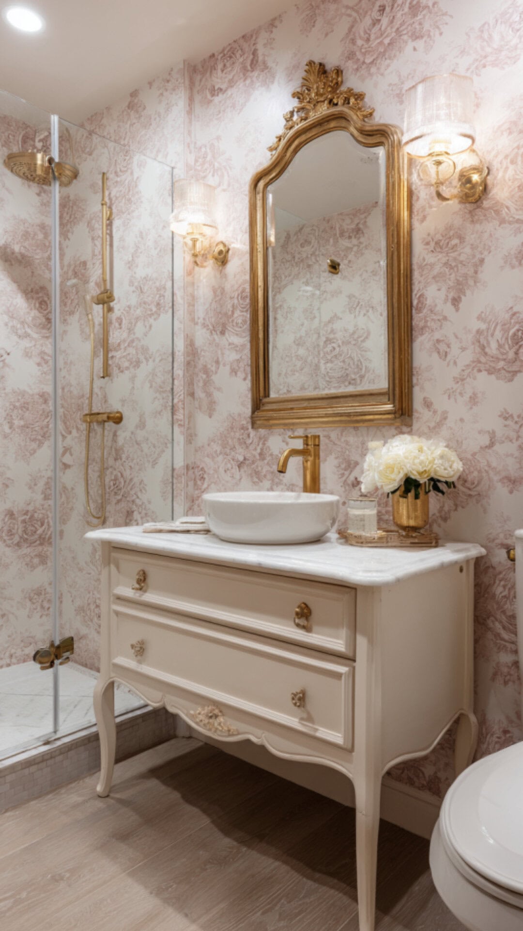 Girly Vintage Bathroom