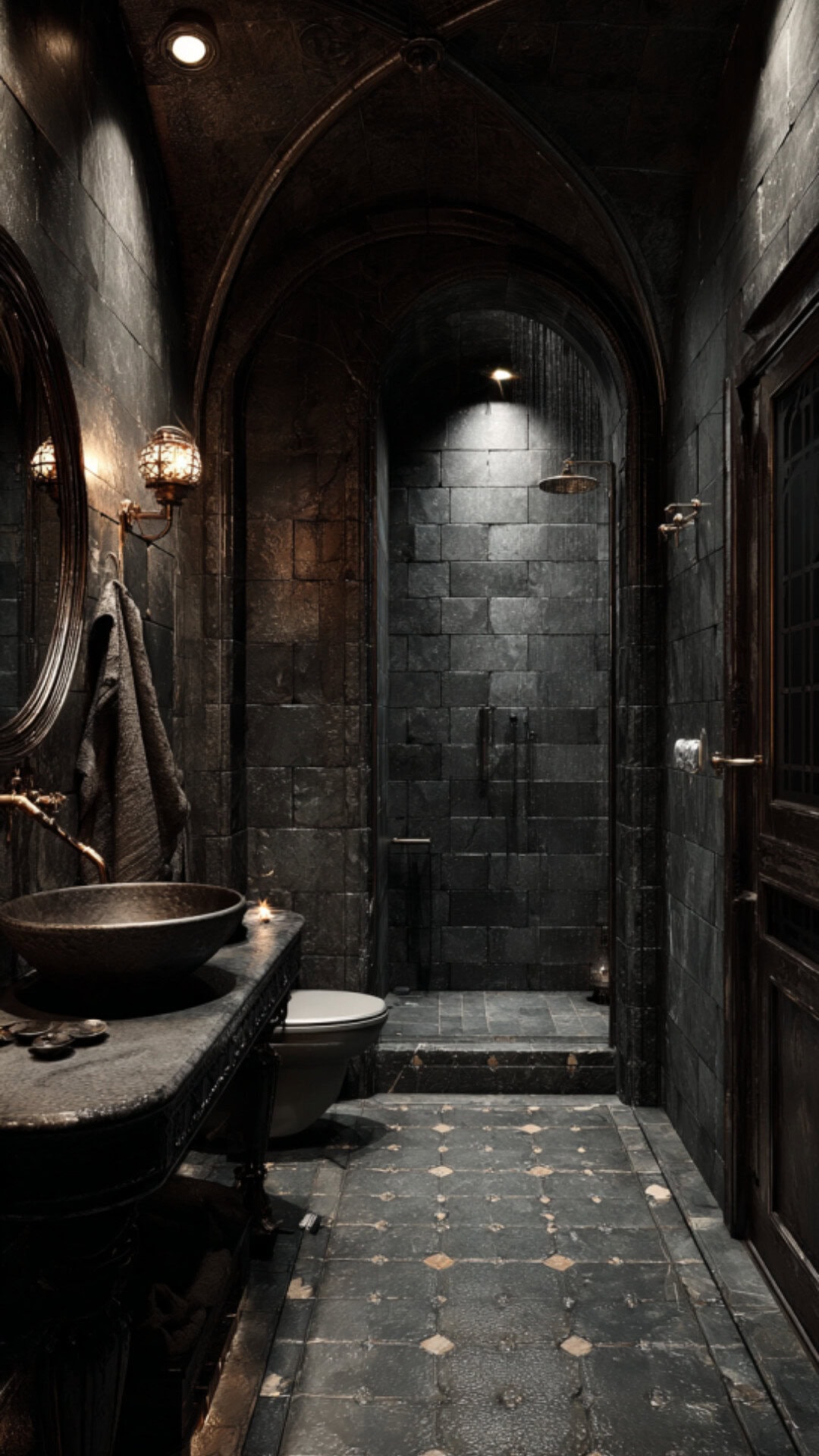 4. Dark Gothic Bathroom