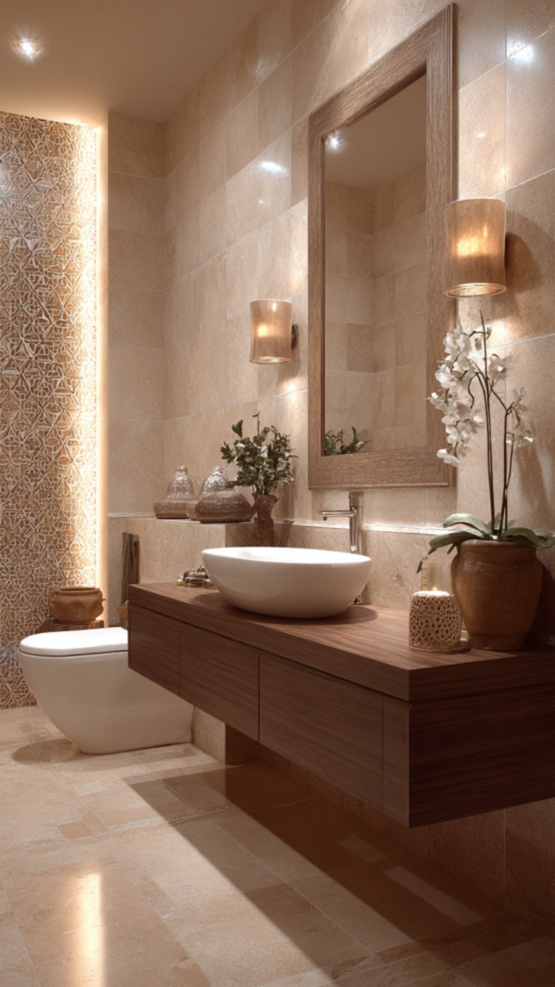 4. Beige Brown Bathroom