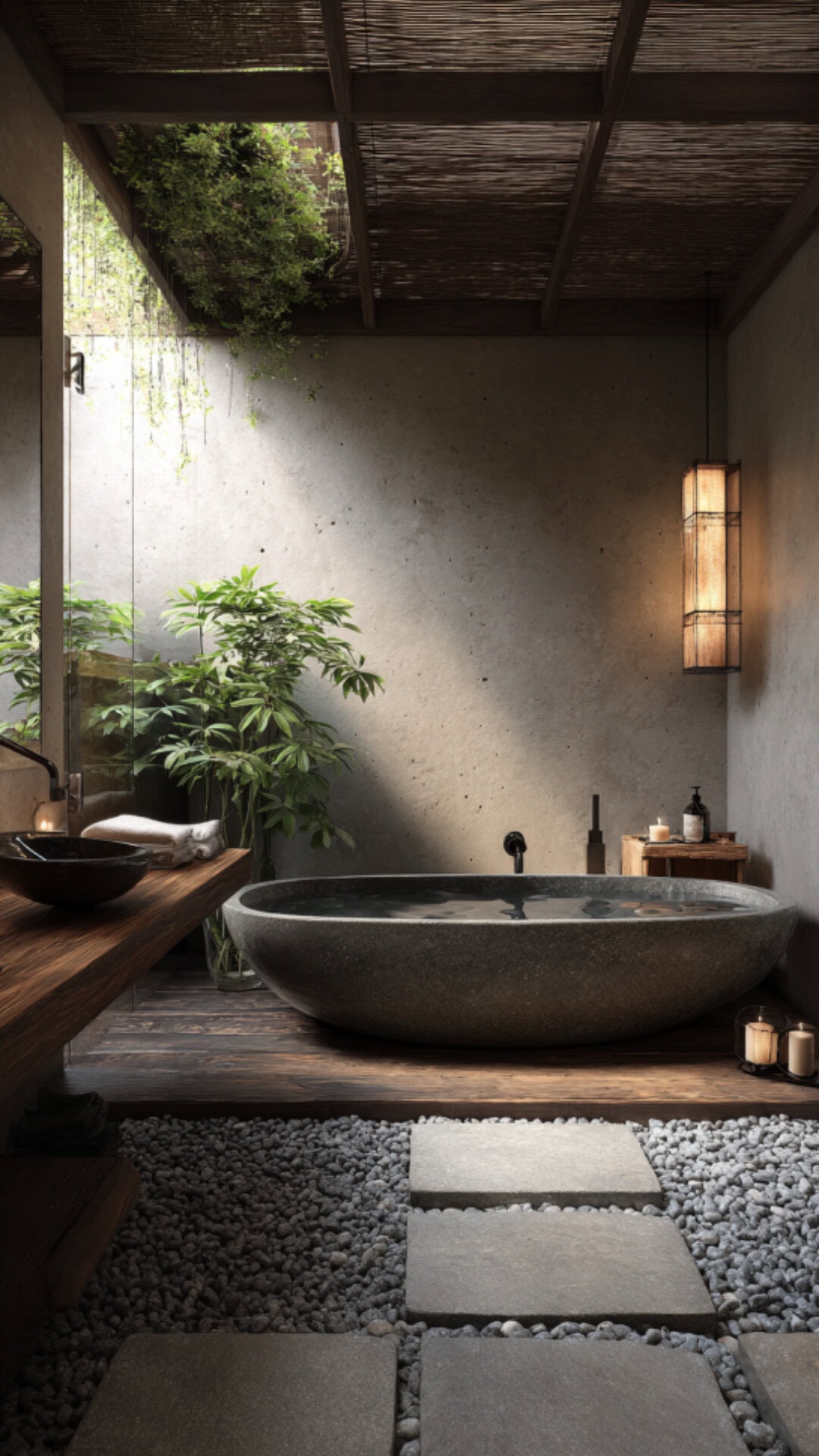 4. Zen Japanese Bathroom with Peaceful Atmosphere