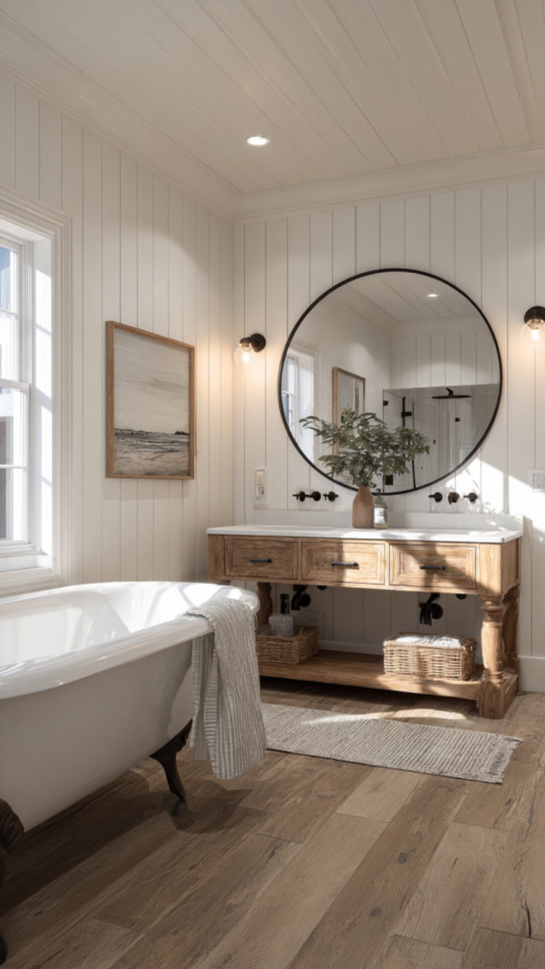 4. Coastal Primary Bathroom with Breezy Charm
