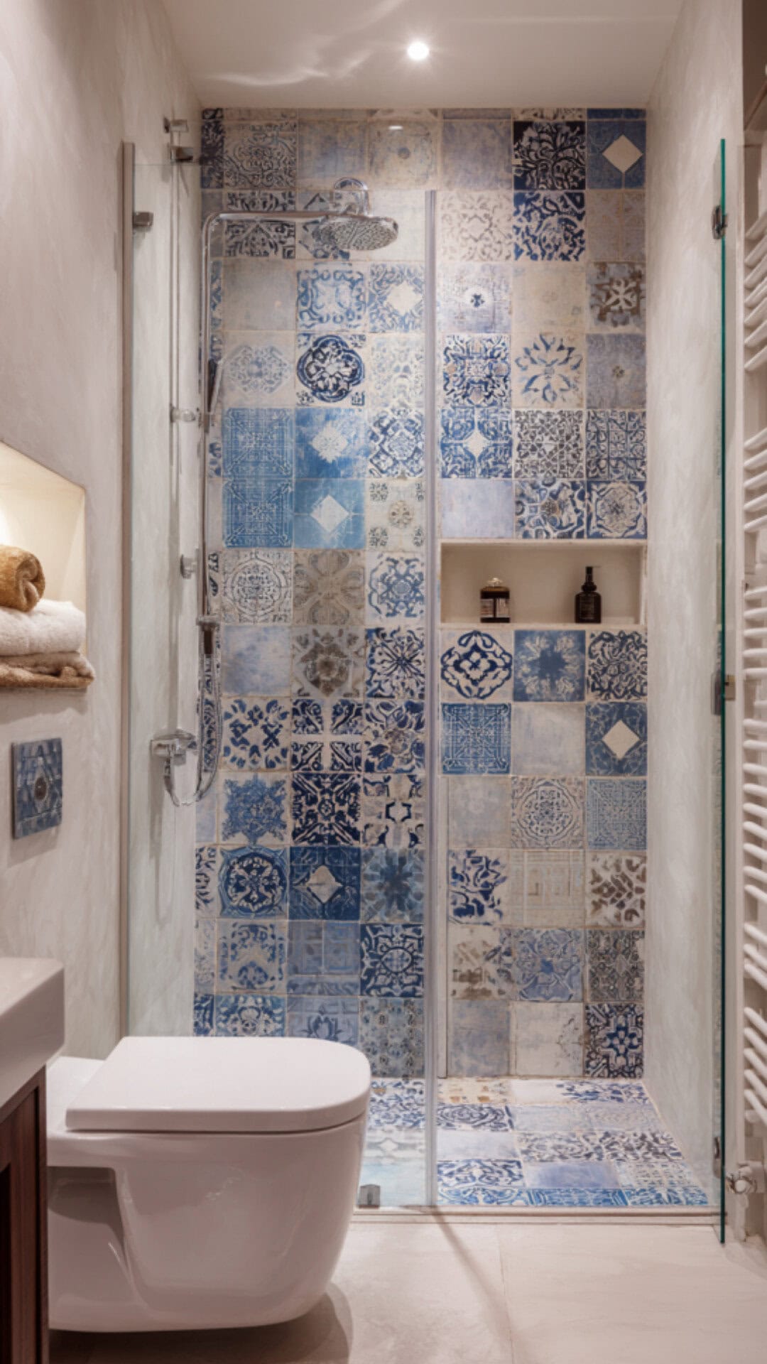 Blue Spanish Bathroom