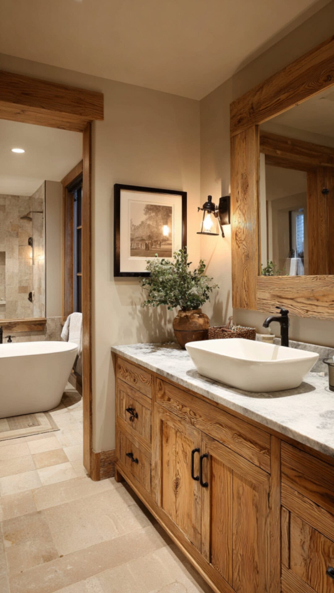 5. Bathroom Counter Farmhouse