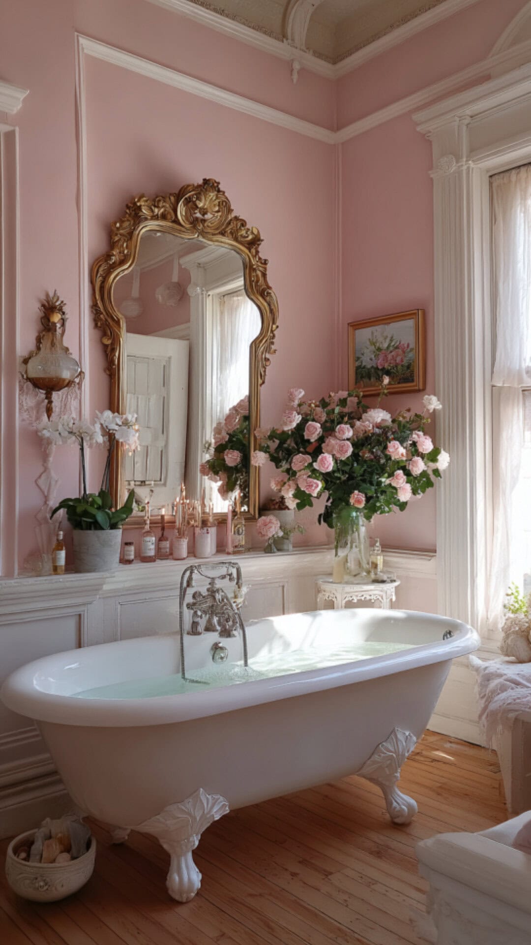 5. Pink Victorian Bathroom