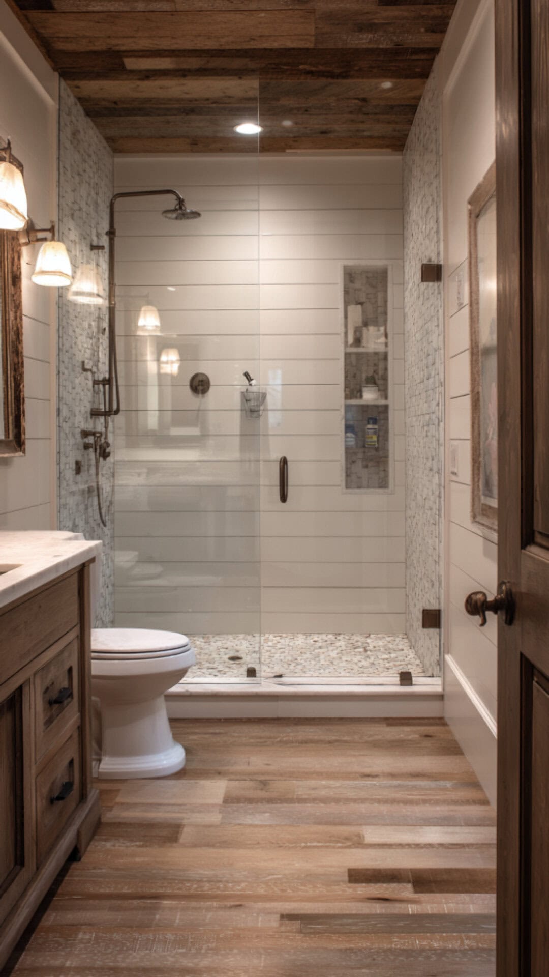 5. Shiplap Bathroom with Horizontal Panels