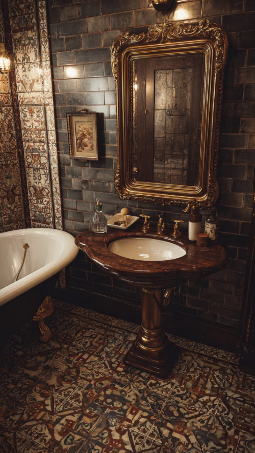 5. Vintage Western Bathroom with Nostalgic Appeal