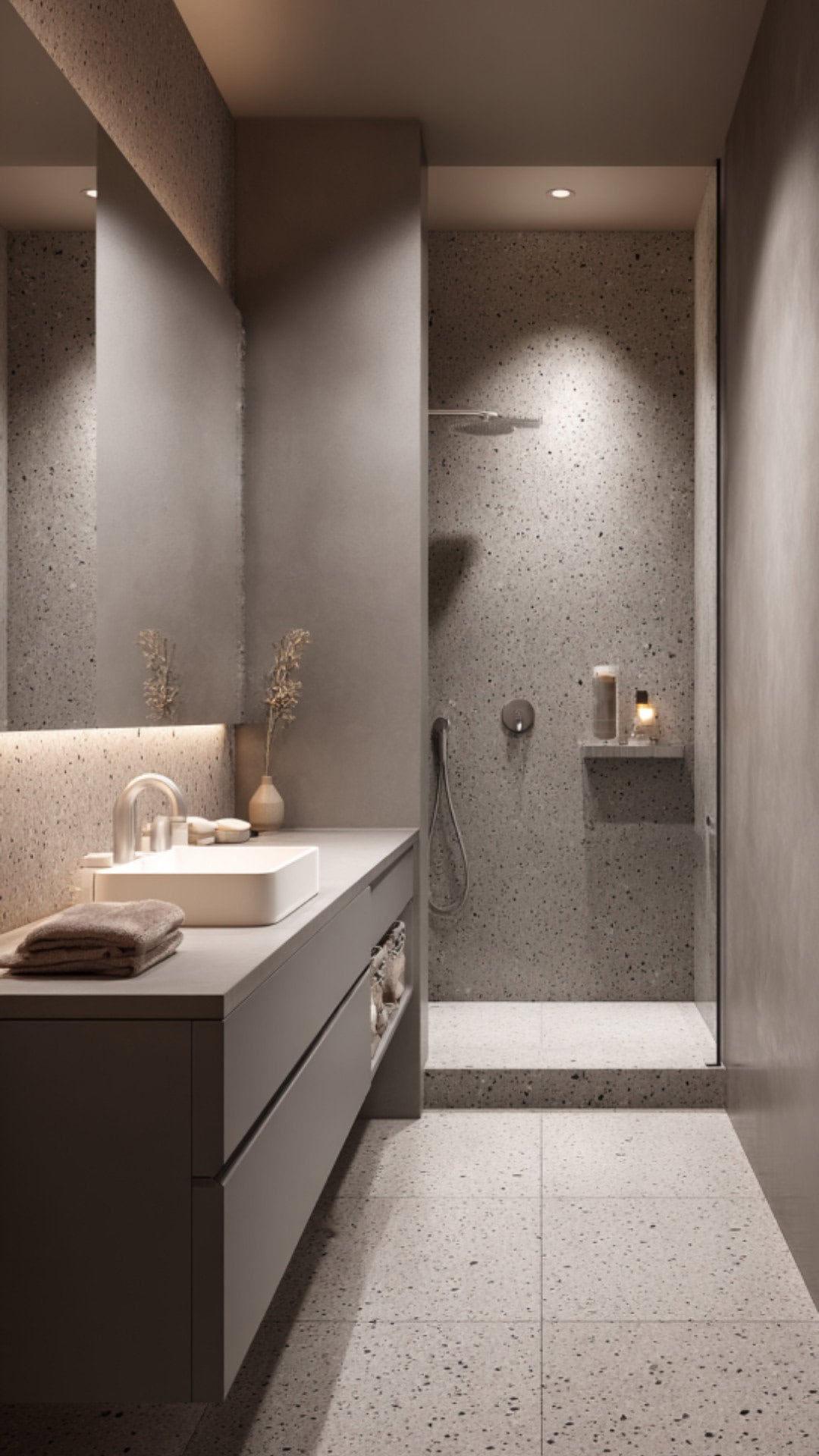 Grey Terrazzo Bathroom