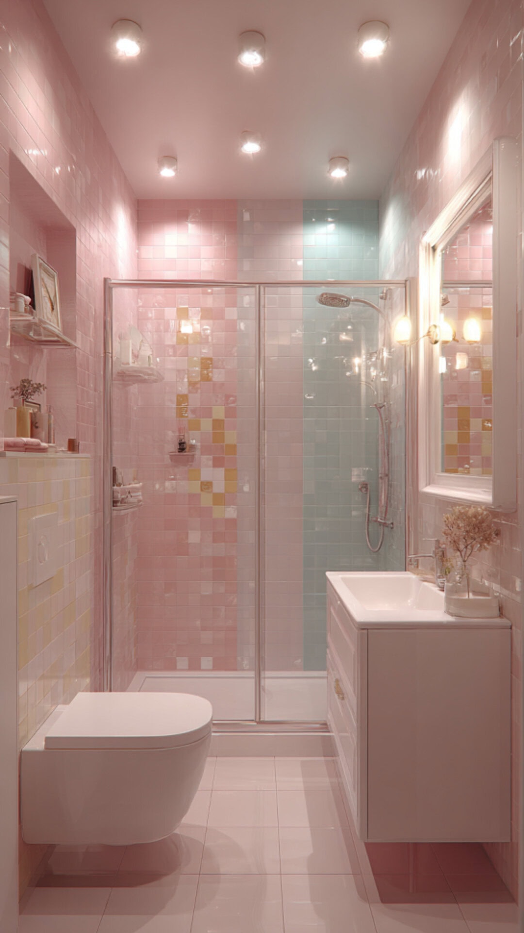 Girly Small Bathroom