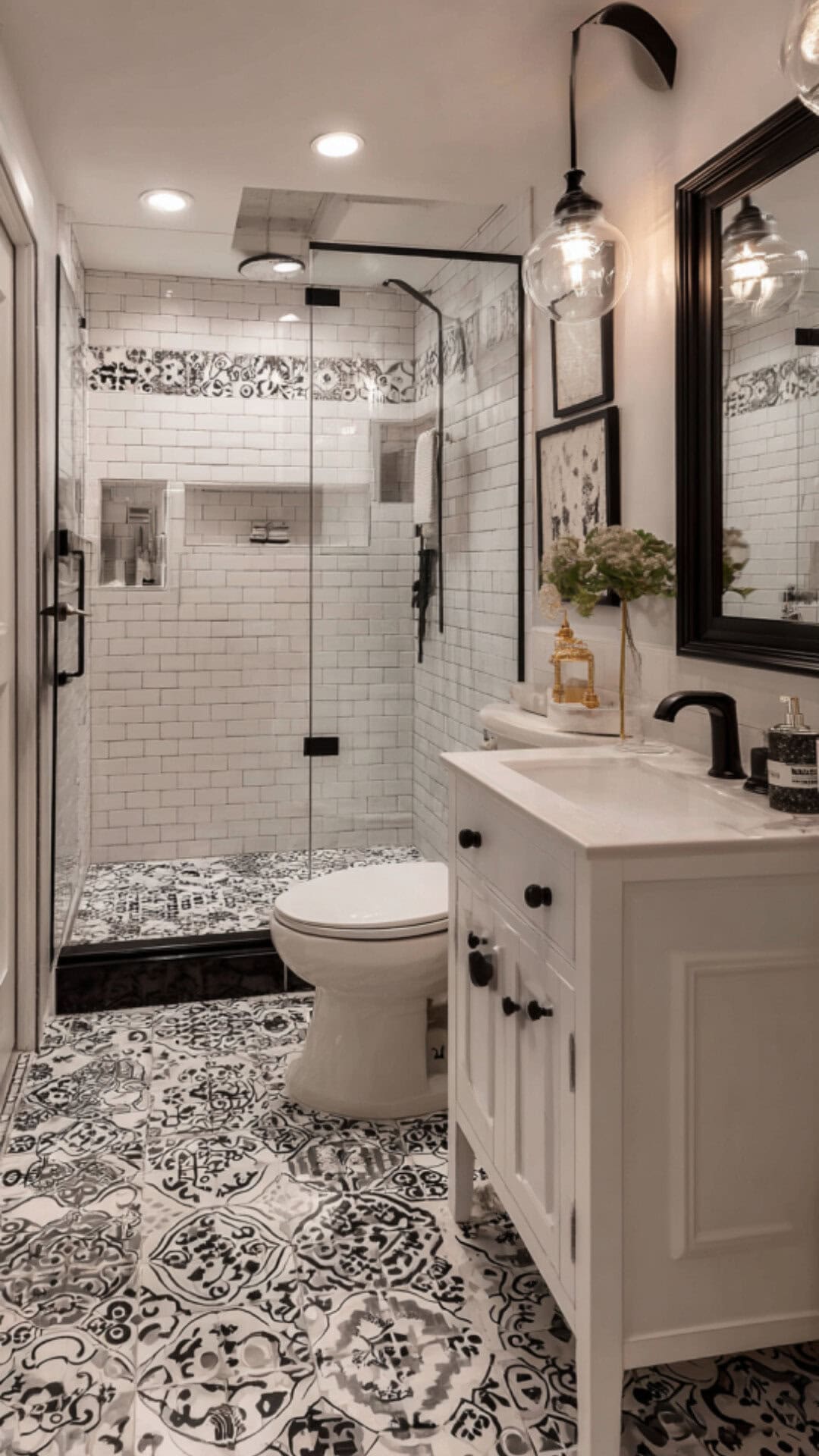 Black and White Timeless Bathroom
