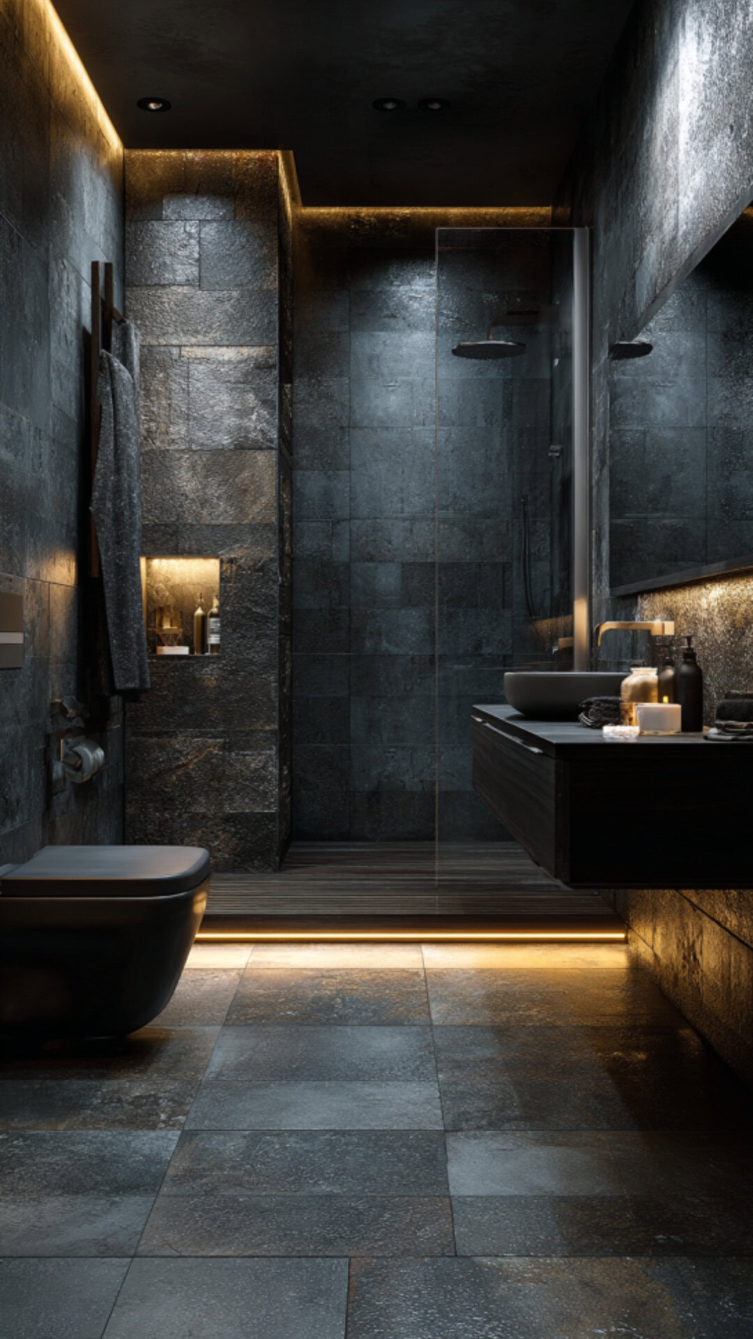 Black Masculine Bathroom