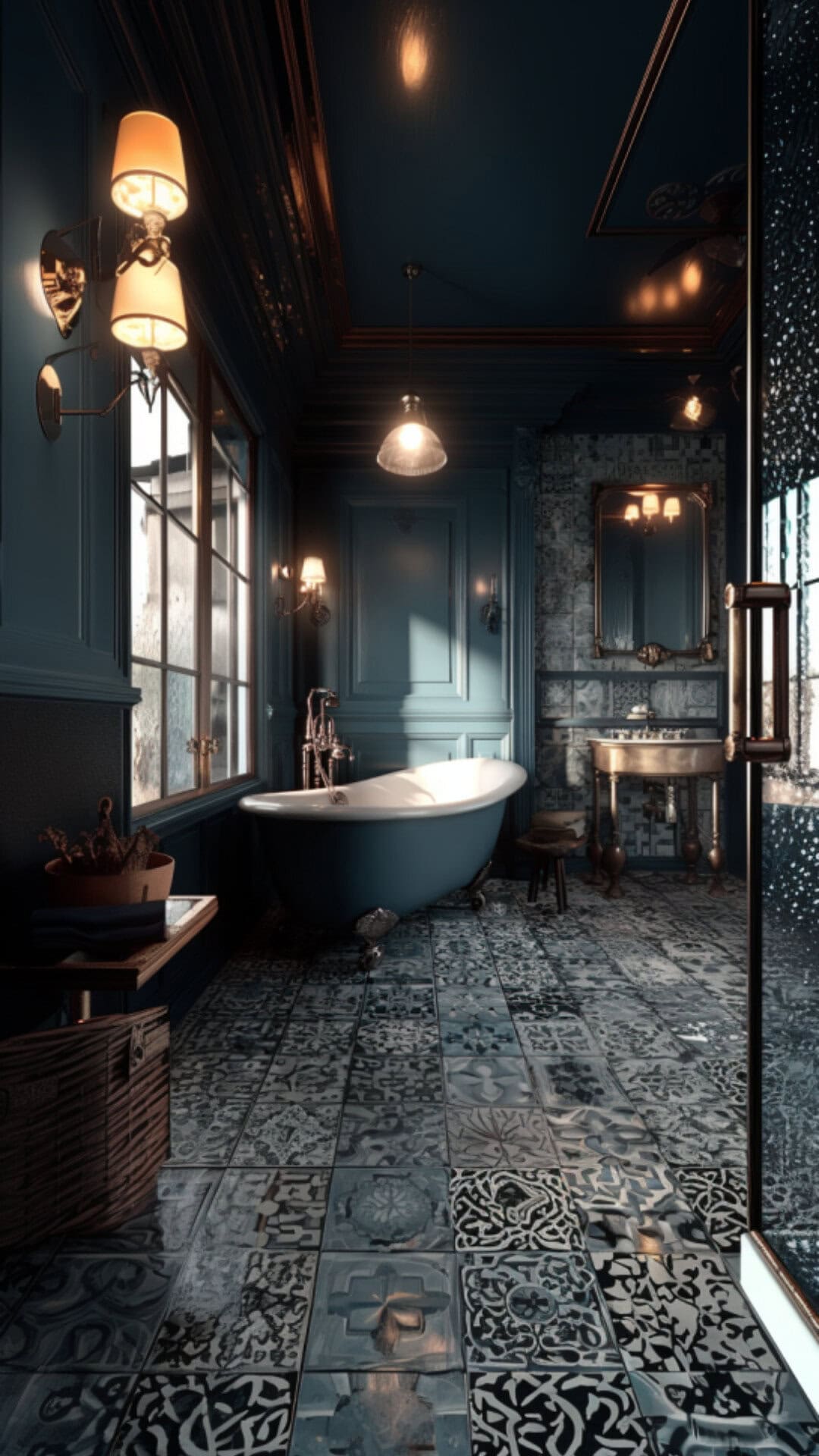 6. Blue Victorian Bathroom