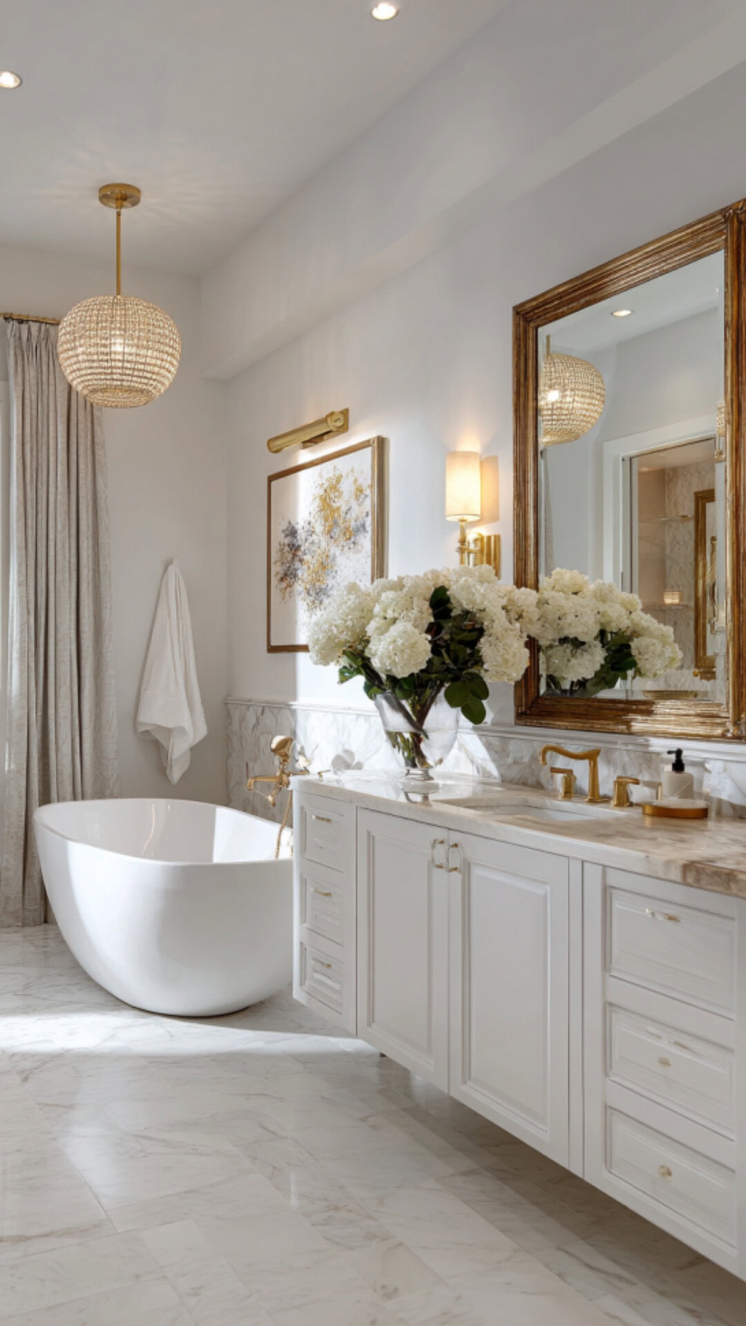 6. Chic Country Bathroom with Subtle Sophistication