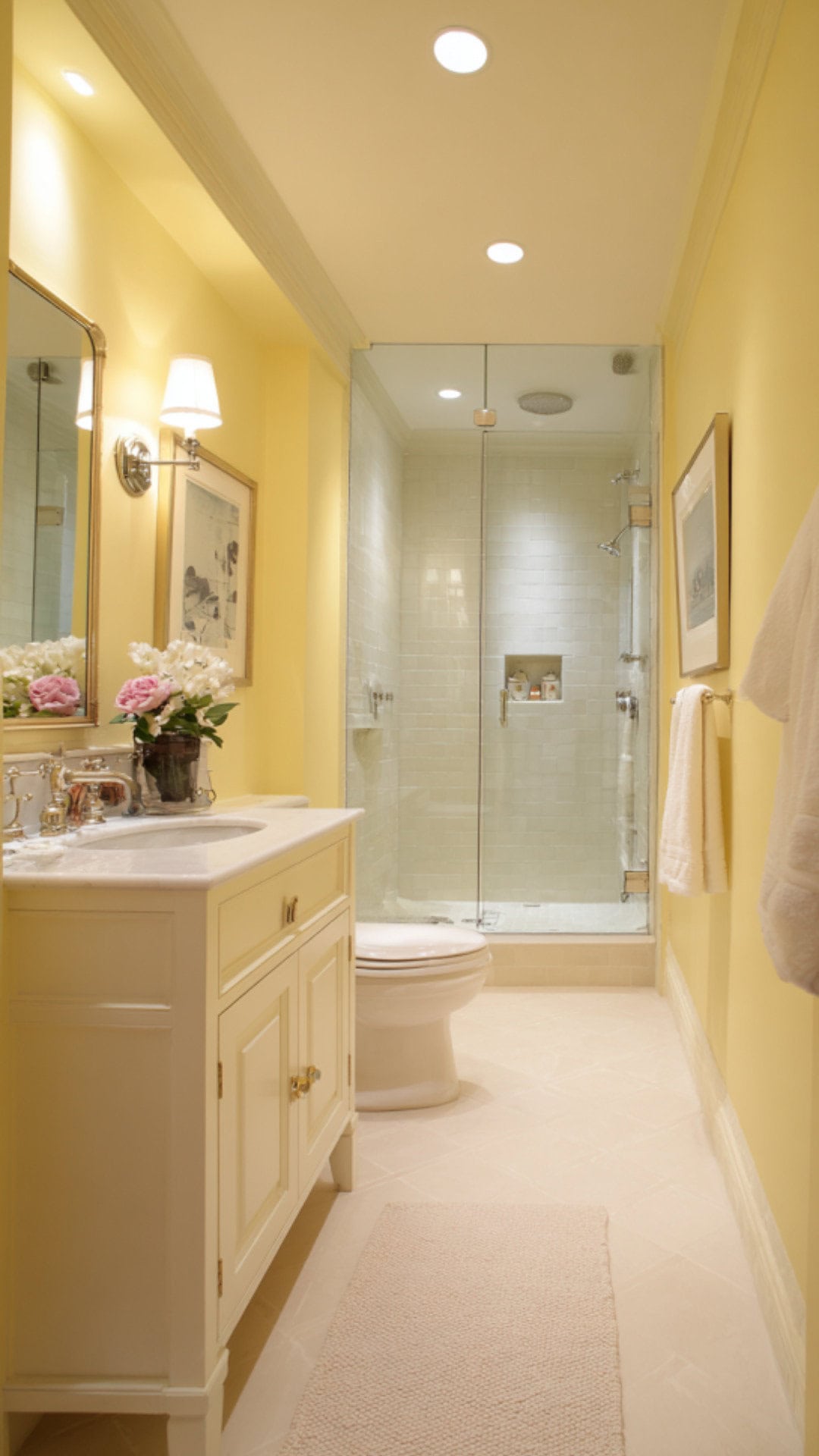 Pastel Yellow Bathroom