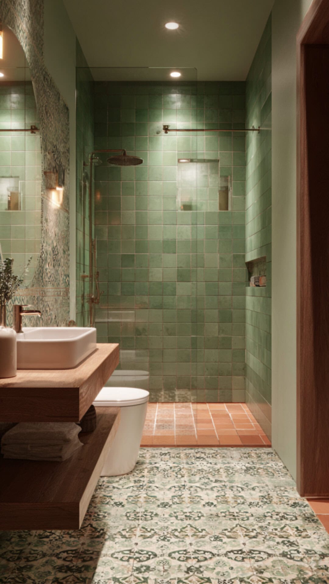 Green Spanish Bathroom