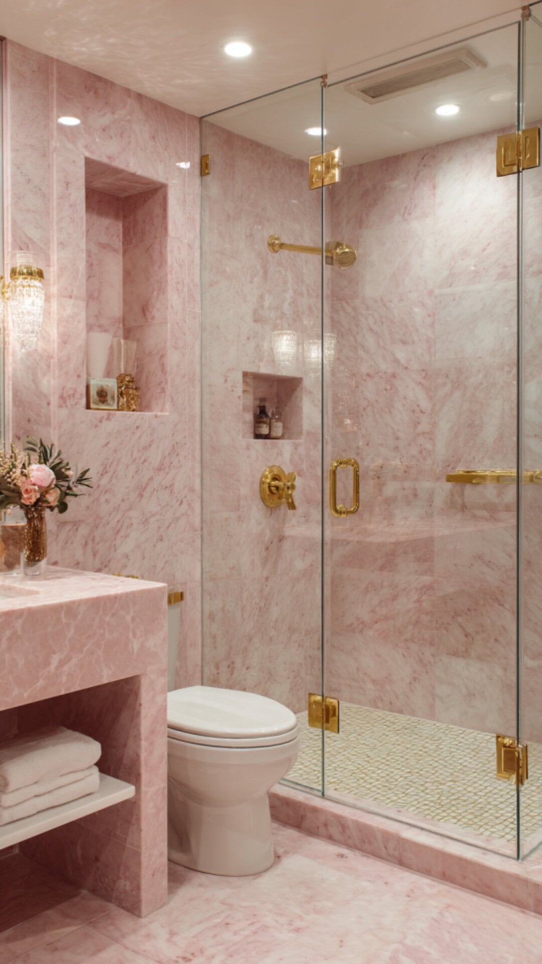 Pink Marble Bathroom