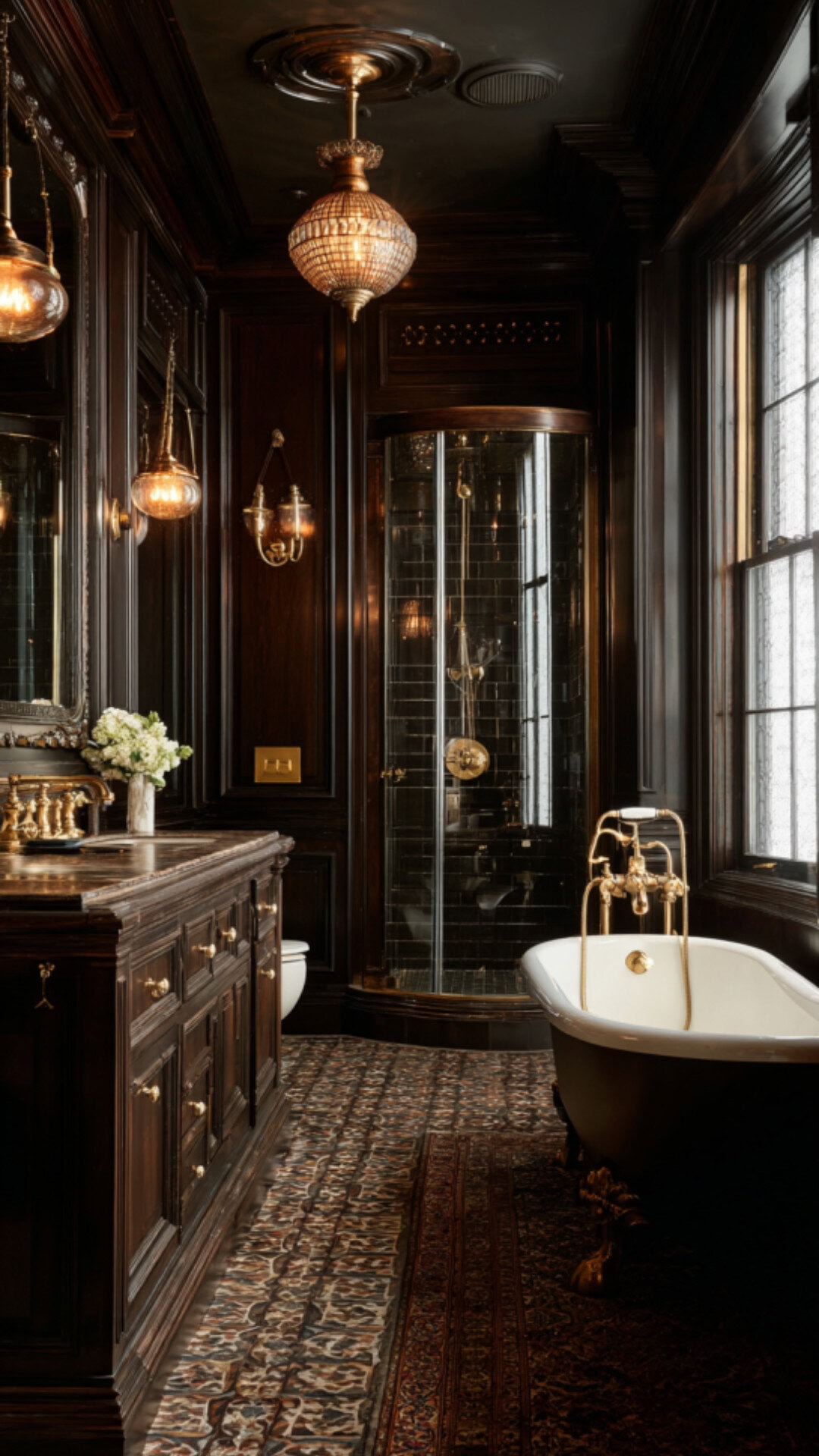 7. Victorian Traditional Bathroom with Timeless Grandeur