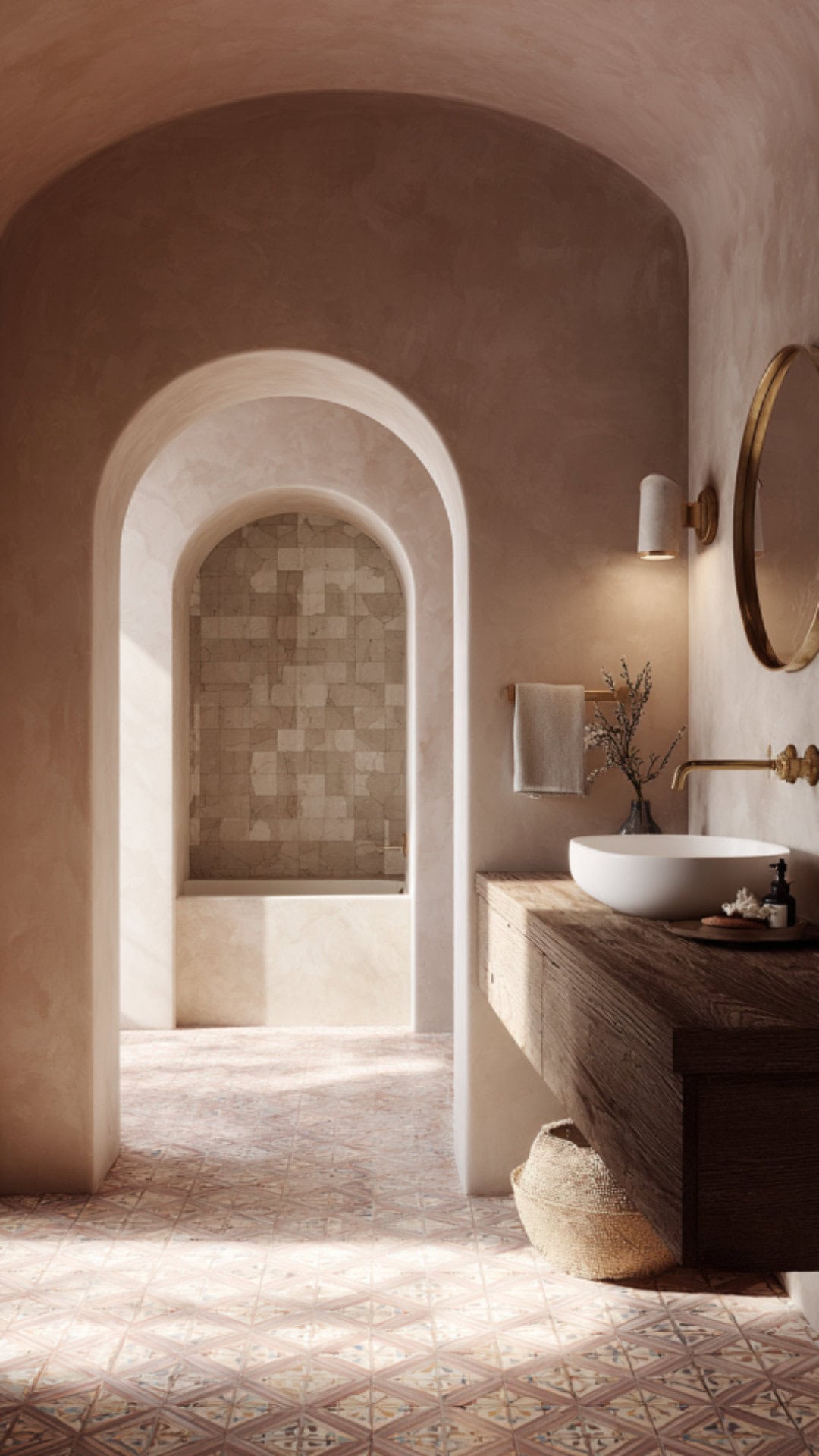 Moroccan Riad-Style Bathroom