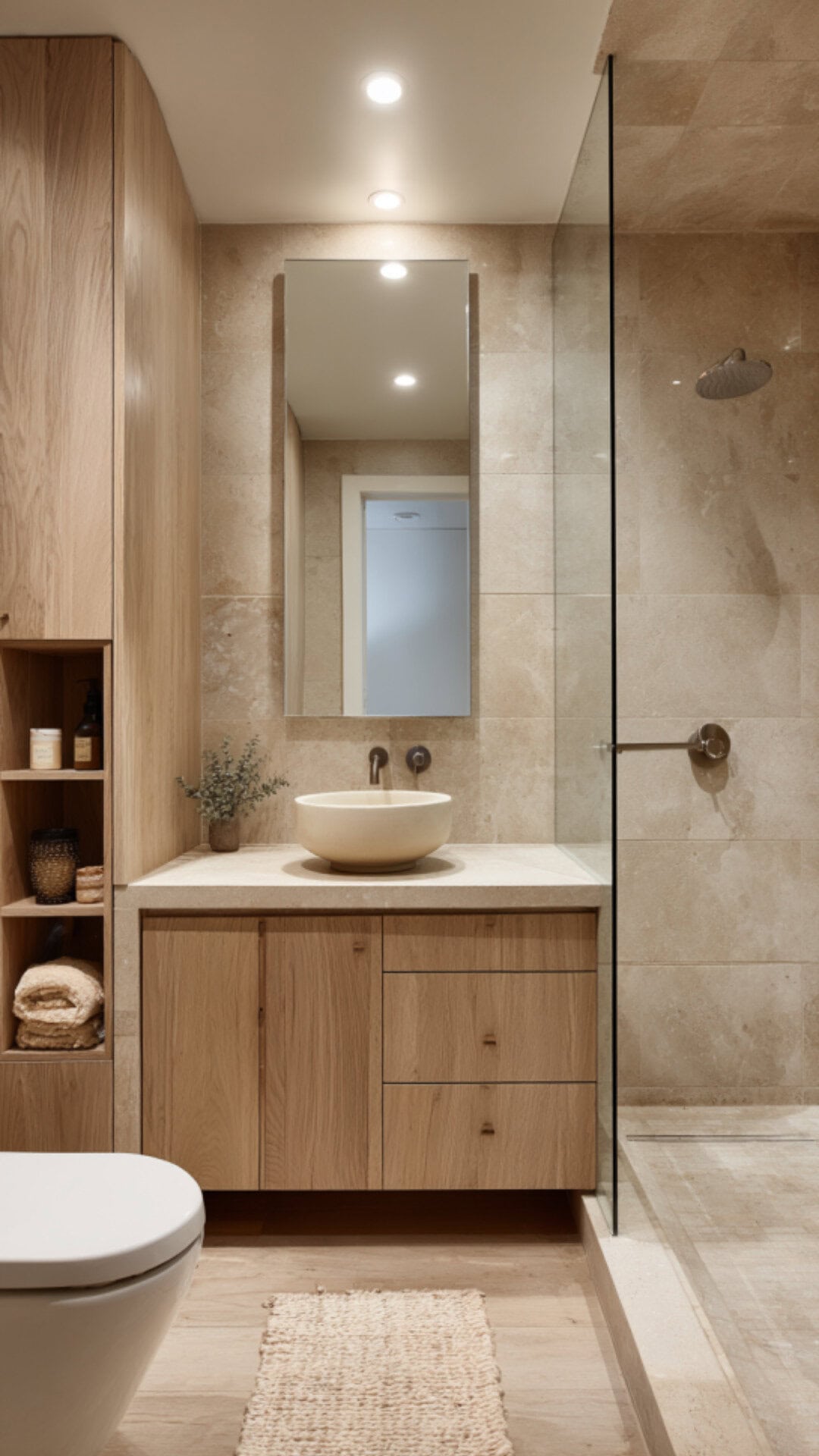 8. Light Brown Bathroom Idea
