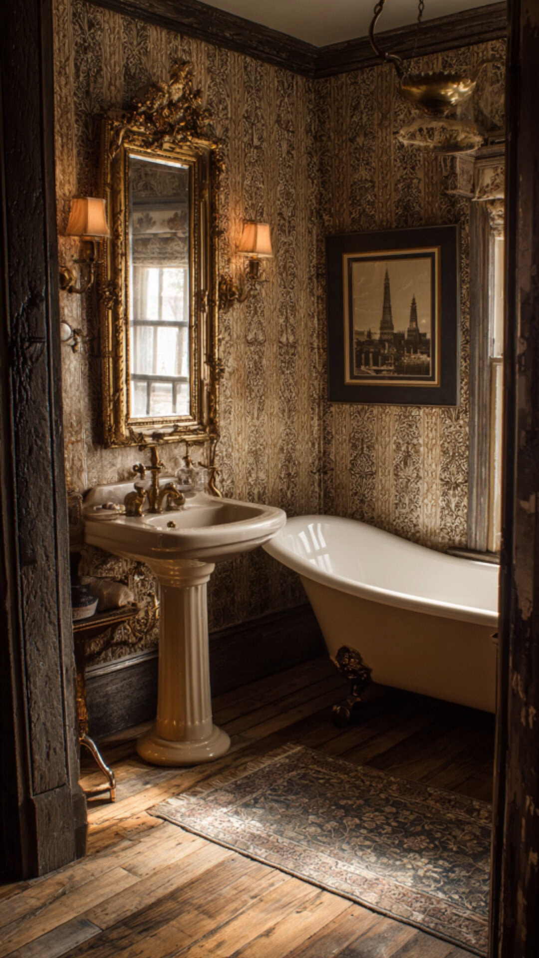 8. Vintage Country Bathroom with Nostalgic Appeal