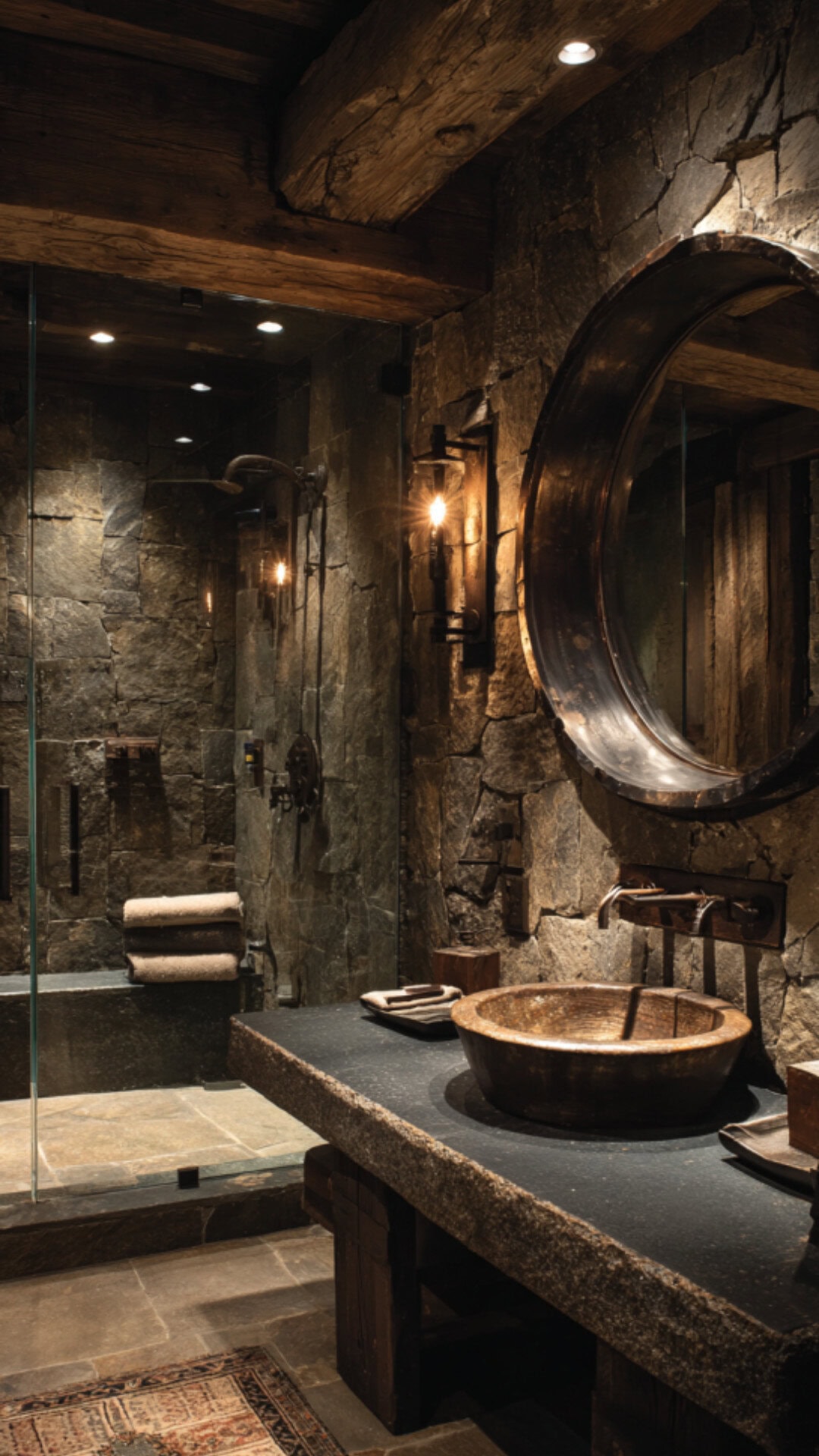 8. Dark Western Bathroom with Moody Depth