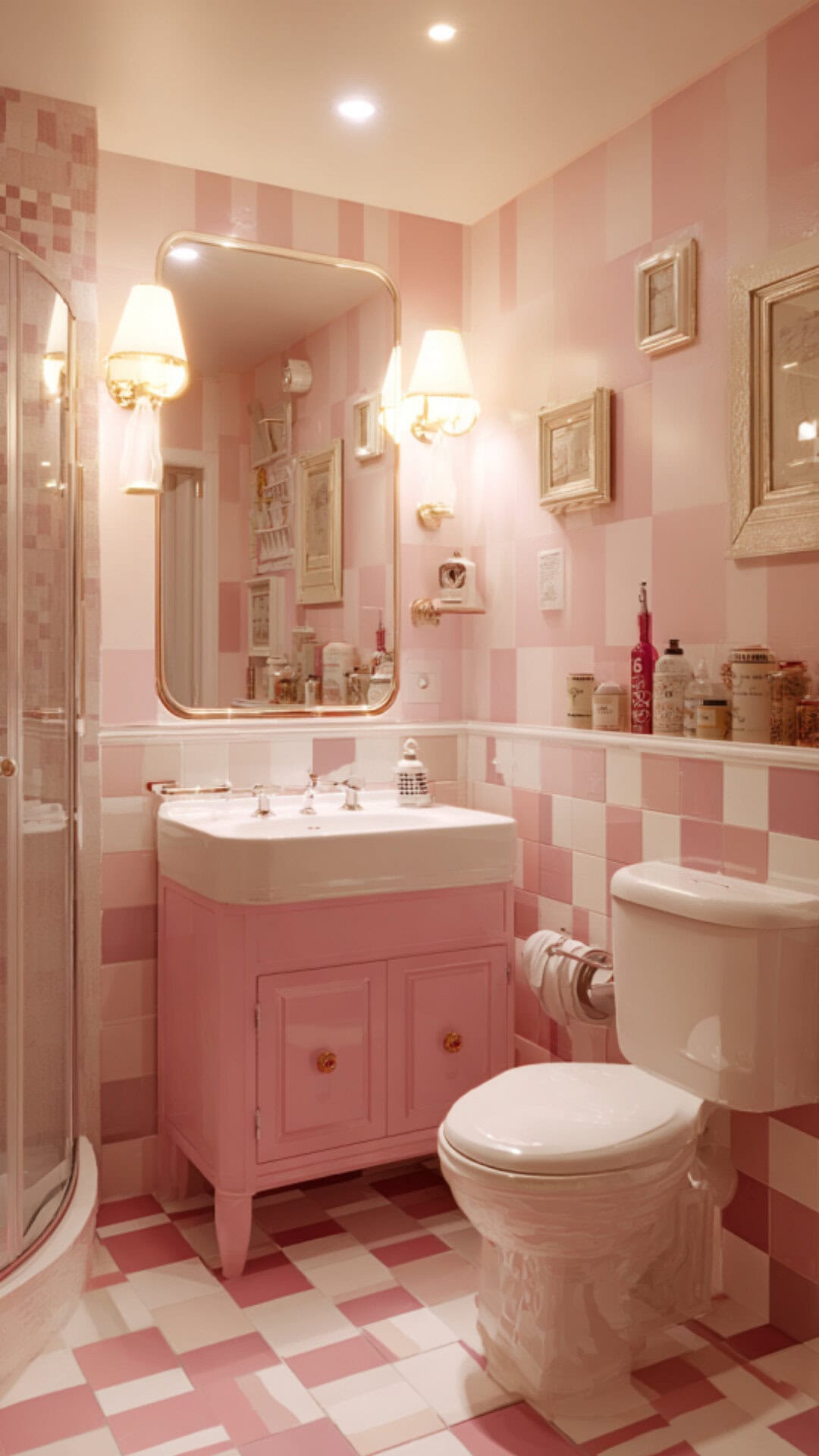 Retro Pink Bathroom