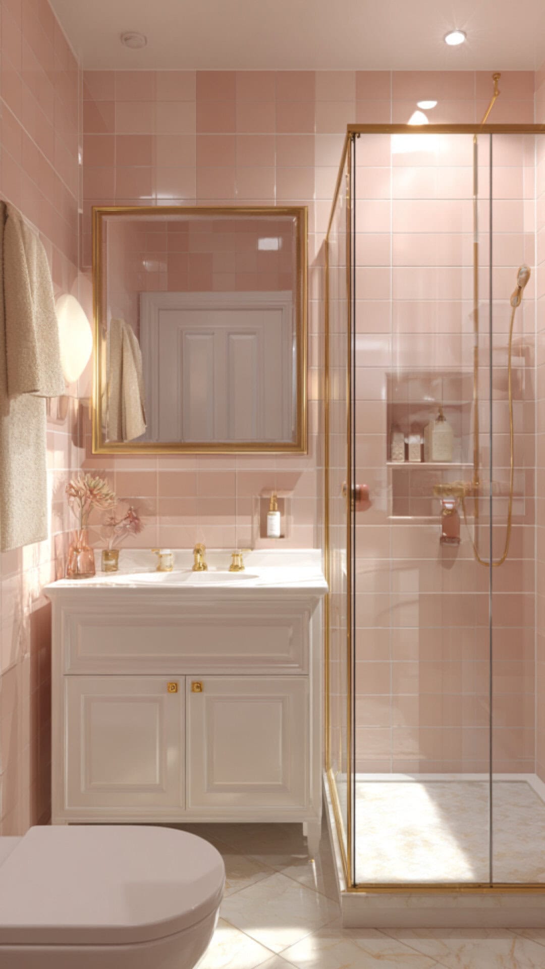Pink Ensuite Bathroom