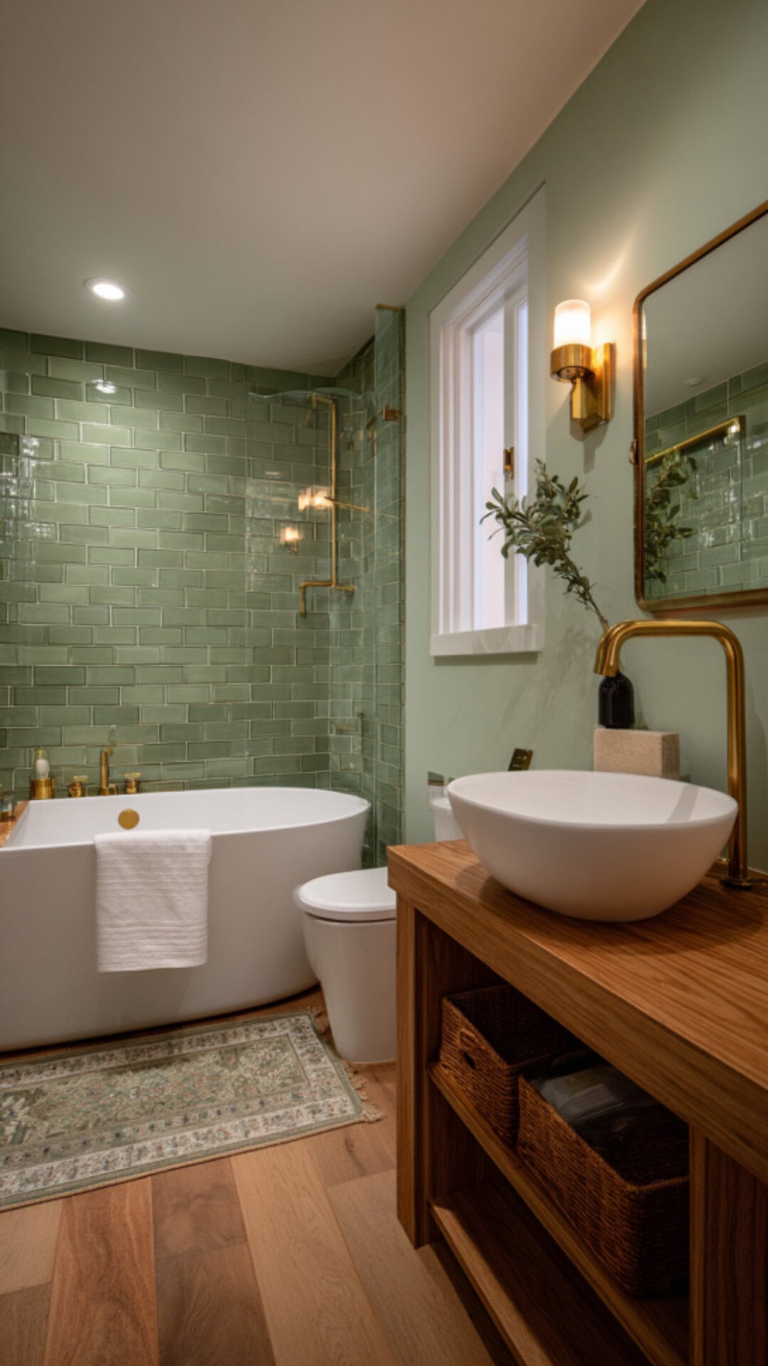 Green Cottage Bathroom