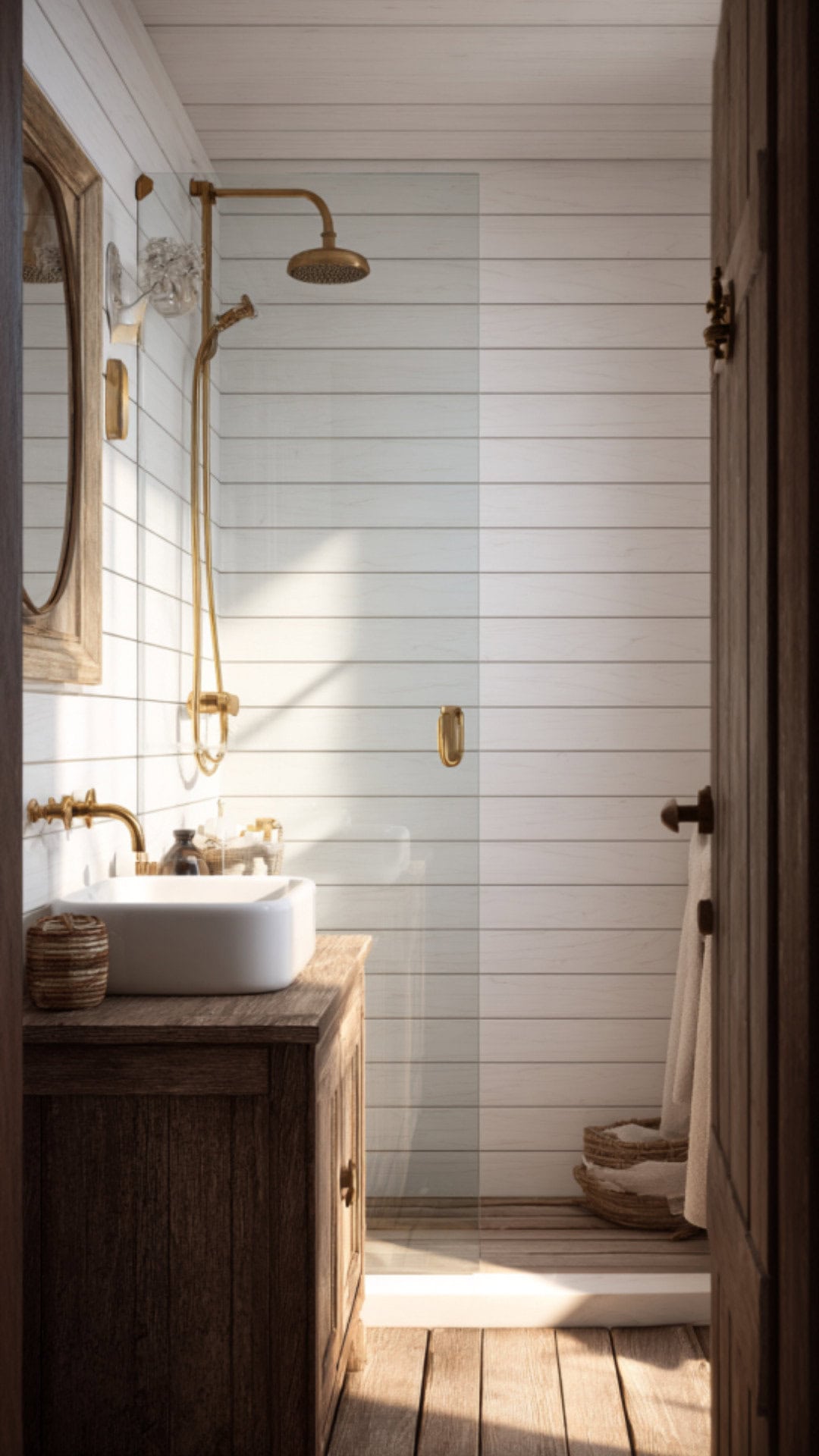 White Scandinavian Bathroom