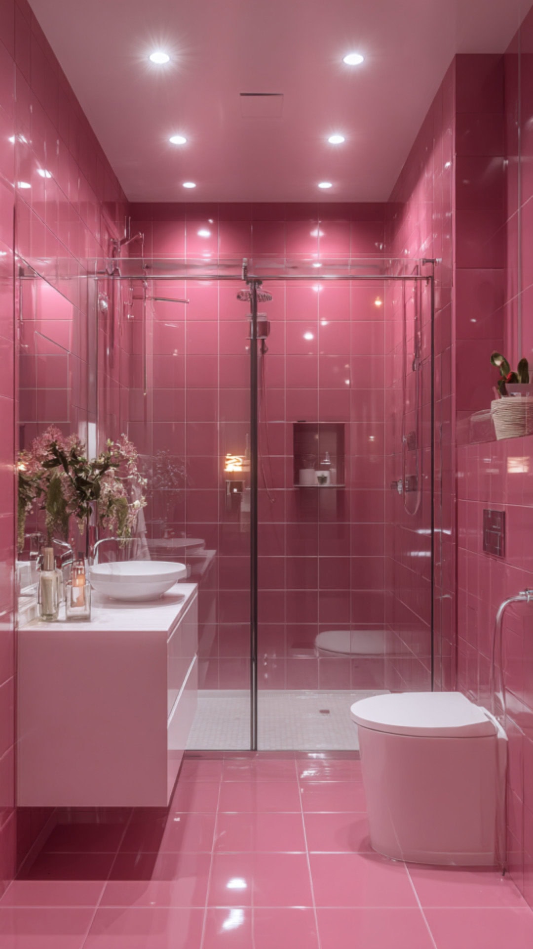 Hot Pink Bathroom