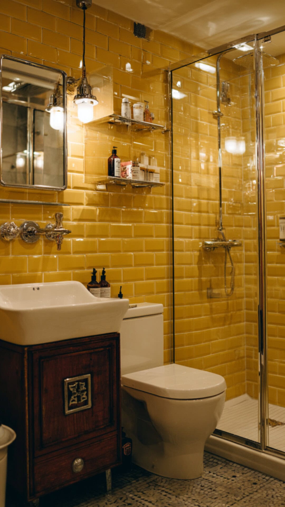 Yellow Vintage Bathroom