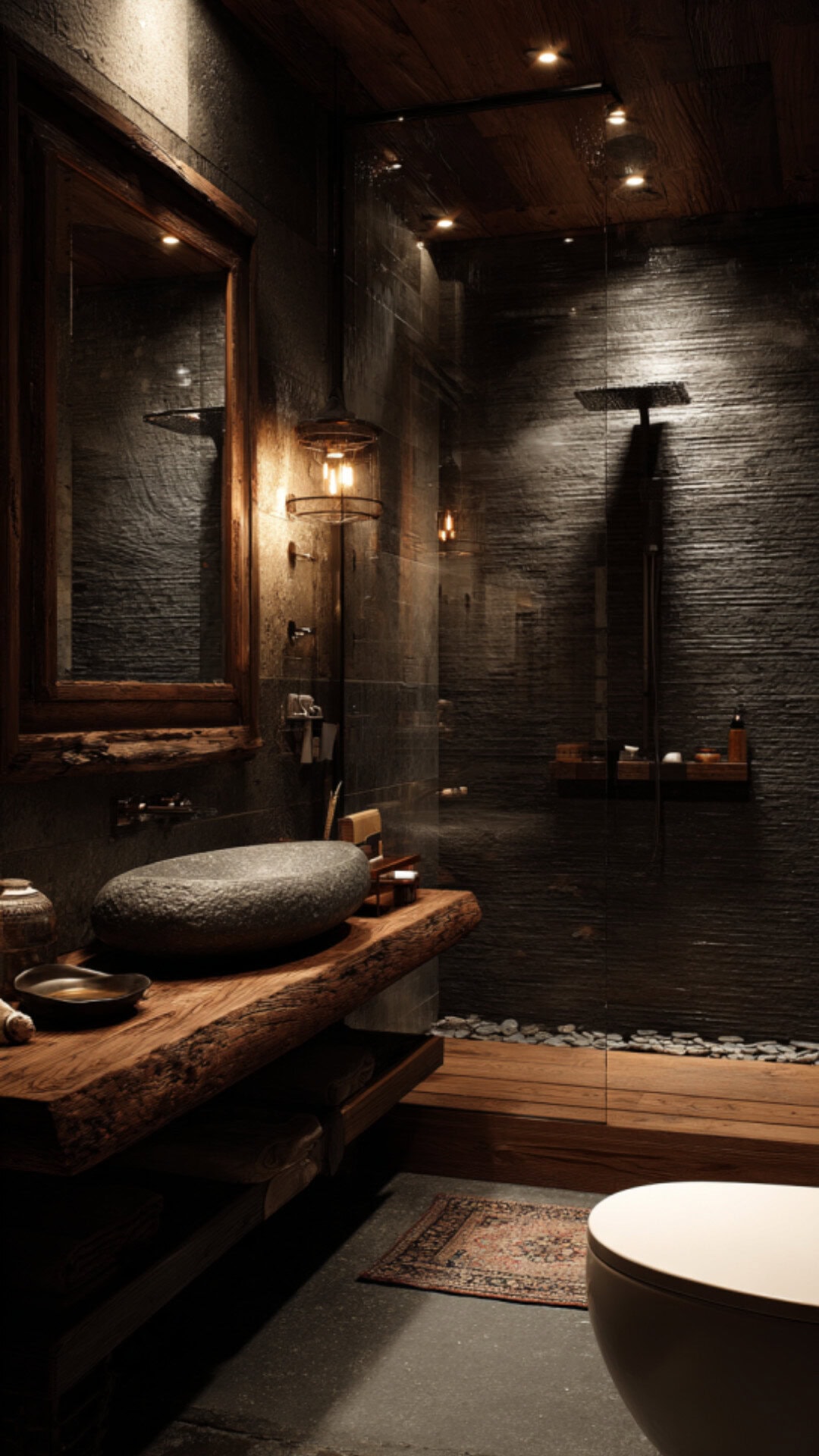 Boho Masculine Bathroom