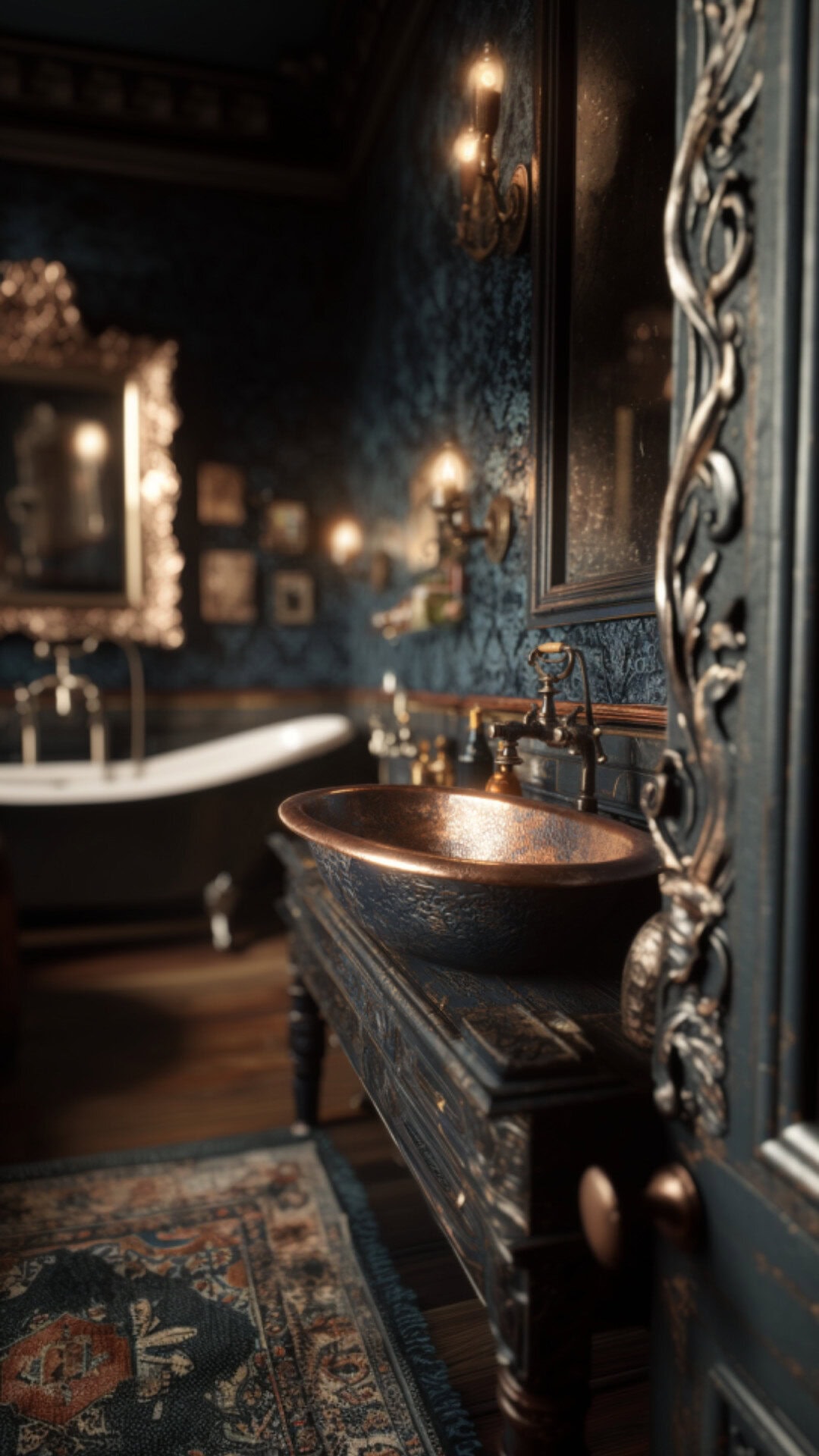 9. Bathroom Sink Copper Sink